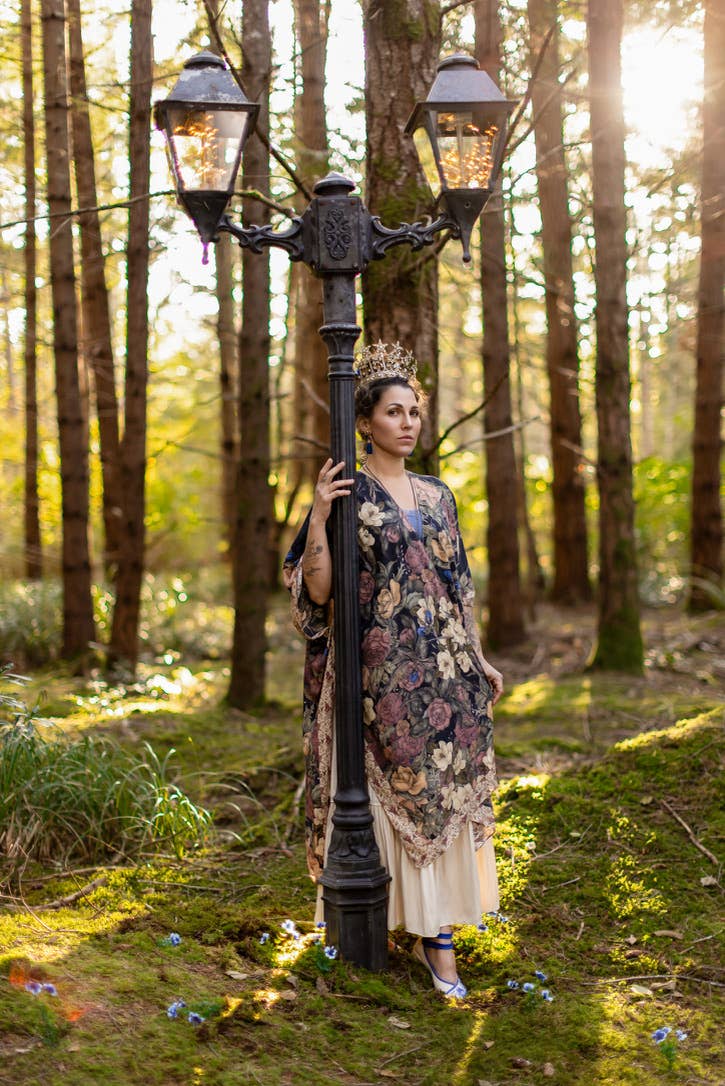 Preorder Ships In November Lionheart Bohemian Goddess Starduster Kimono with botanicals - Boho Wanderlust Boutique Market of Stars (USA)