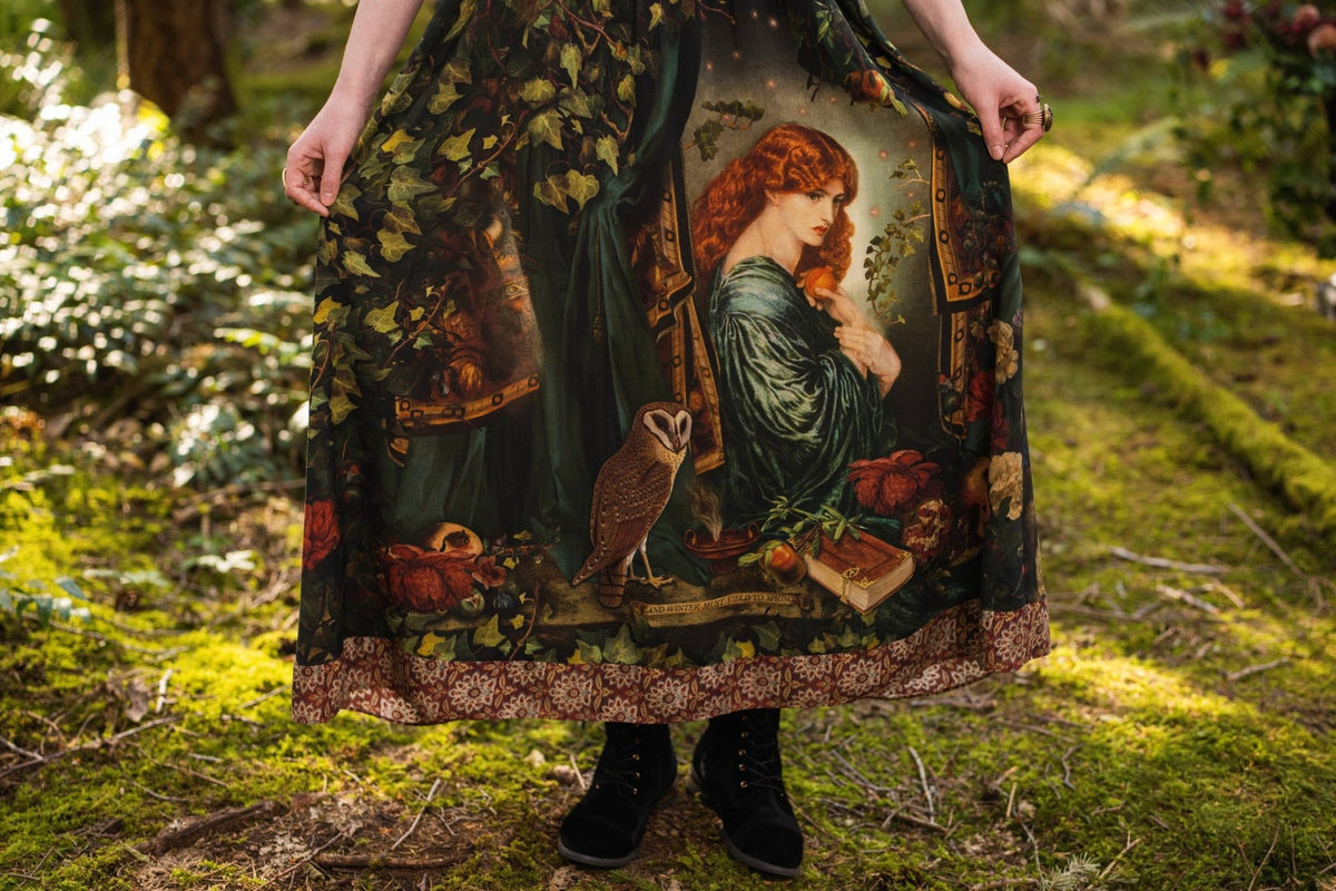 Preorder Ships in November Solstice Bohéme Long Maxi Slip Dress w/ Persephone and Moon - Boho Wanderlust Boutique Market of Stars (USA)