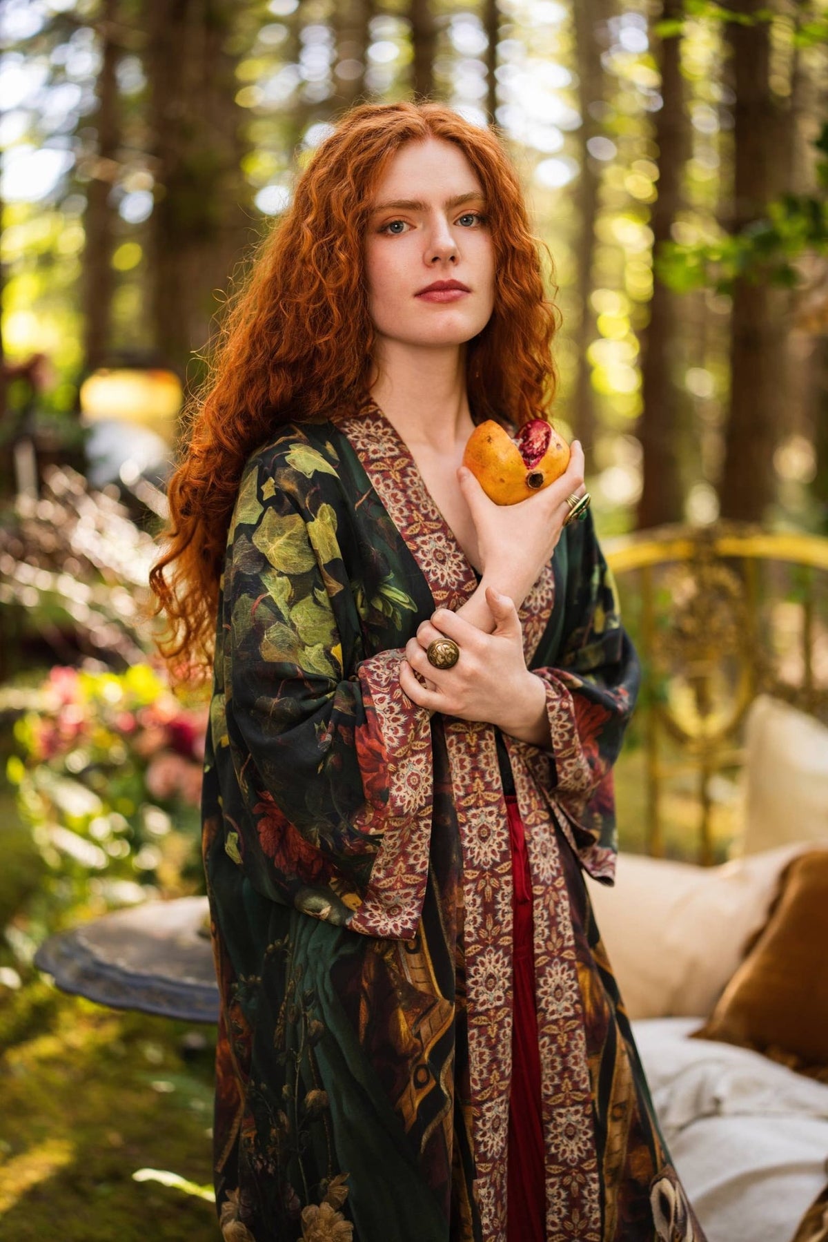 Preorder Ships In November Solstice Opera Duster Kimono Robe ft. Persephone, Moon & Owl - Boho Wanderlust Boutique Market of Stars (USA)