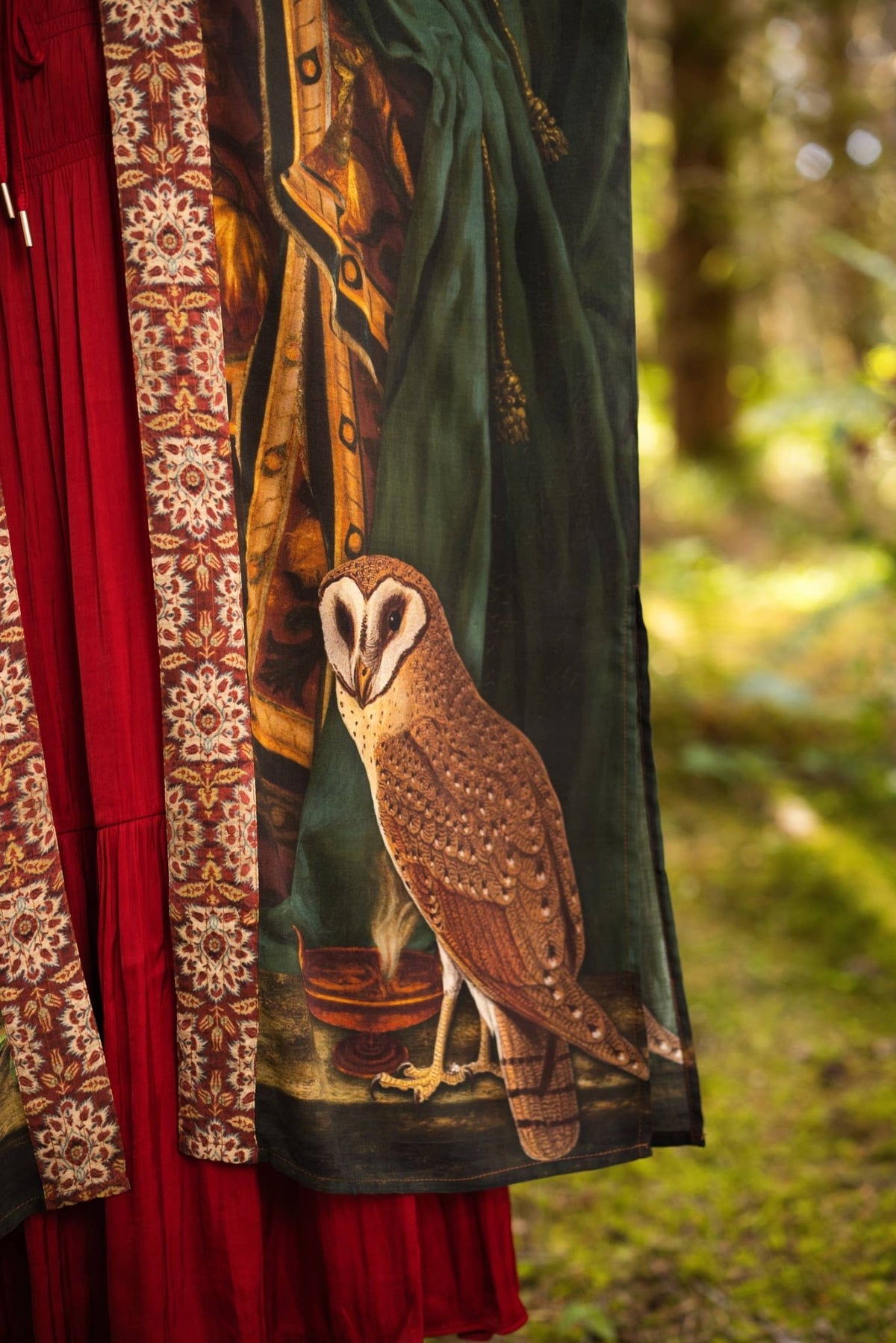 Preorder Ships In November Solstice Opera Duster Kimono Robe ft. Persephone, Moon & Owl - Boho Wanderlust Boutique Market of Stars (USA)