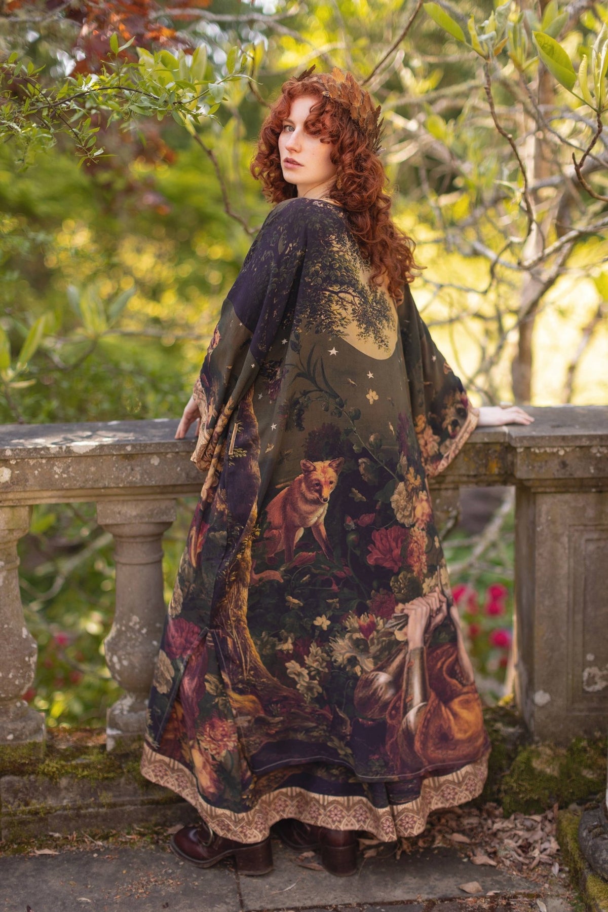 Preorder Ships in November The Messenger Opera Duster Robe w/ Joan of Arc & Florals - Boho Wanderlust Boutique Market of Stars (USA)