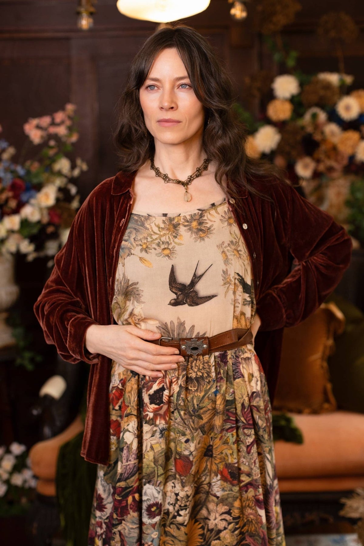 Preorder Ships November Golden Hour Bohéme Long Maxi Slip Dress w/ Floral Print - Boho Wanderlust Boutique Market of Stars (USA)