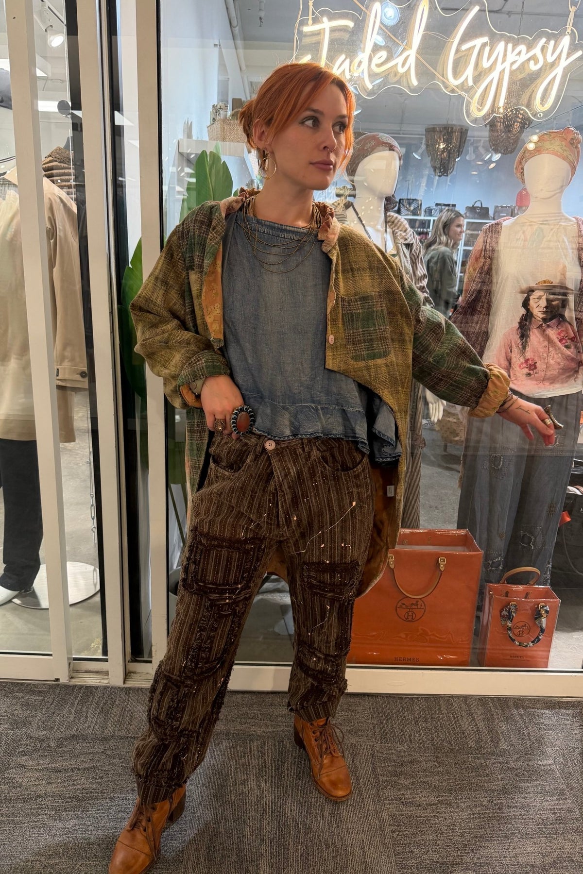 Preorder Ships Out in December Keepsake Jacket-Moss Plaid - Boho Wanderlust Boutique Jaded Gypsy