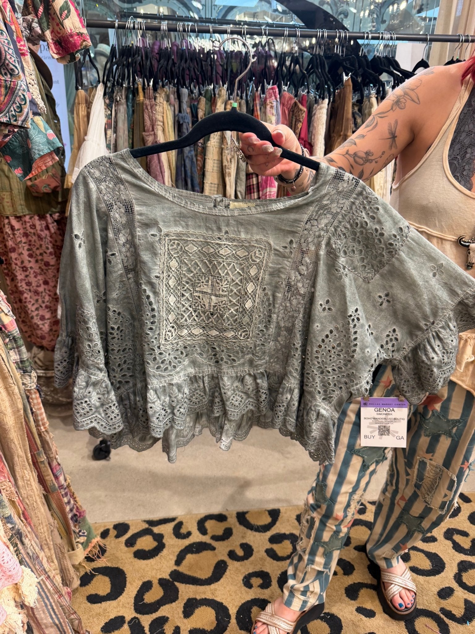 Preorder - Softly Worn Eyelet Top - ivyandlavyboutique Jaded Gypsy