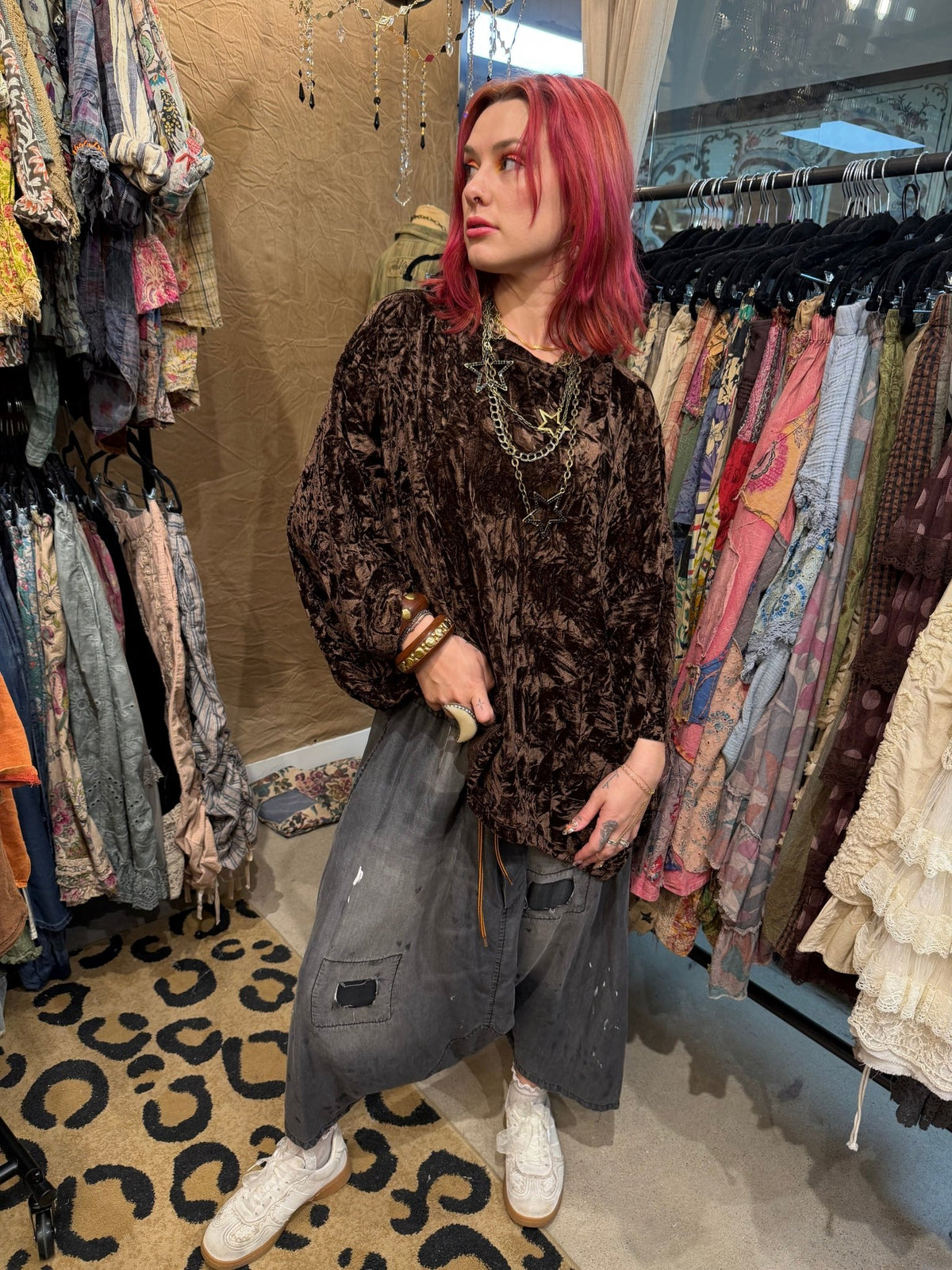 Presale Ships In November Be Free Top Crushed Velvet - Boho Wanderlust Boutique Jaded Gypsy