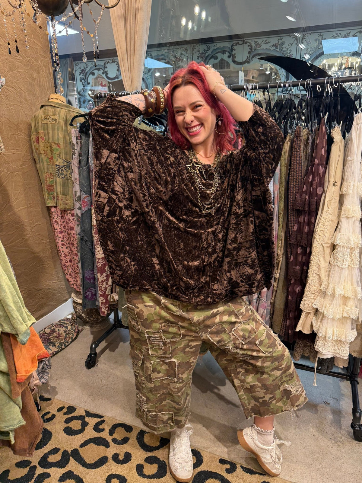 Presale Ships In November Be Free Top Crushed Velvet - Boho Wanderlust Boutique Jaded Gypsy