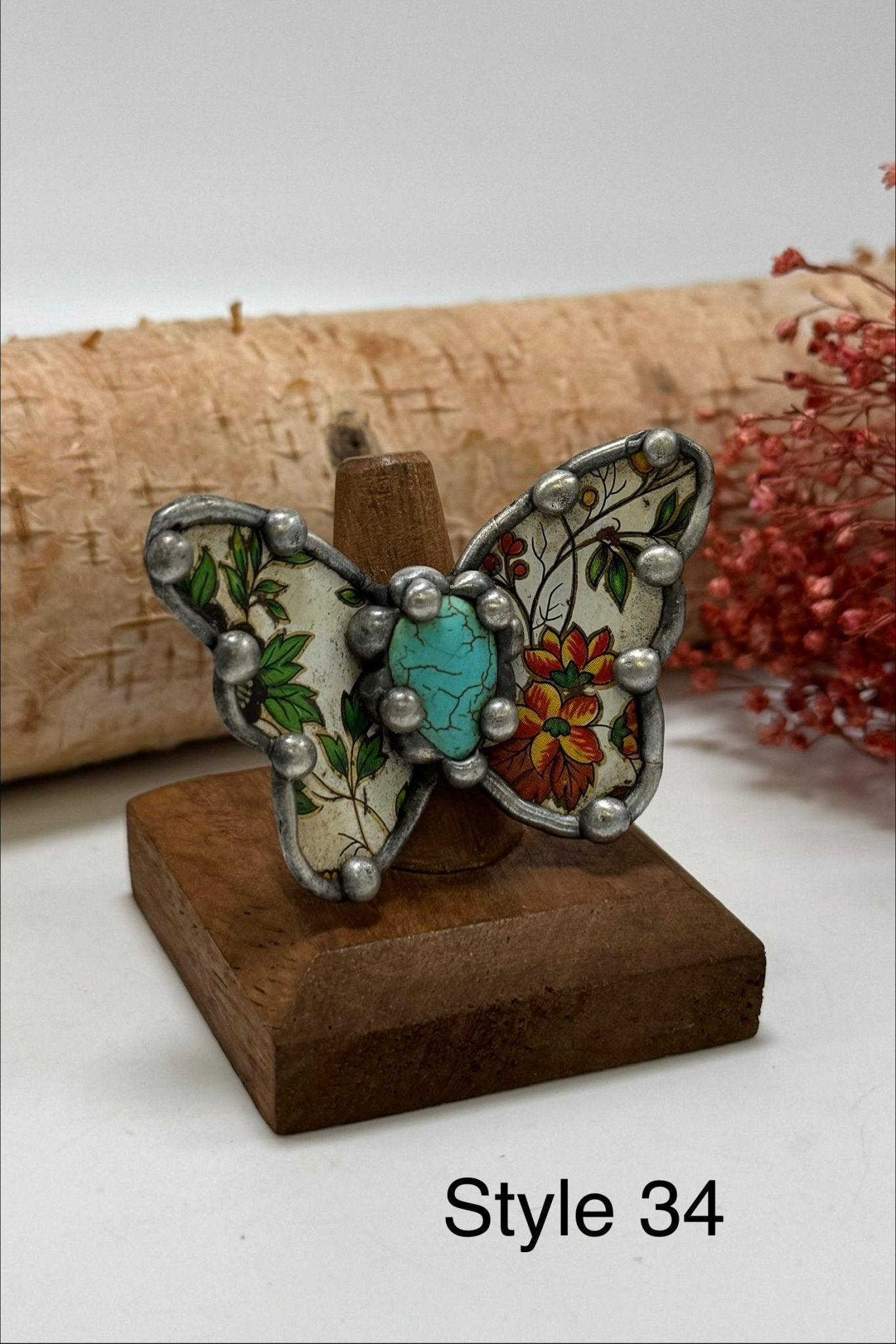 Pretty Butterfly Recycled Ring - ivyandlavyboutique ivyandlavyboutique
