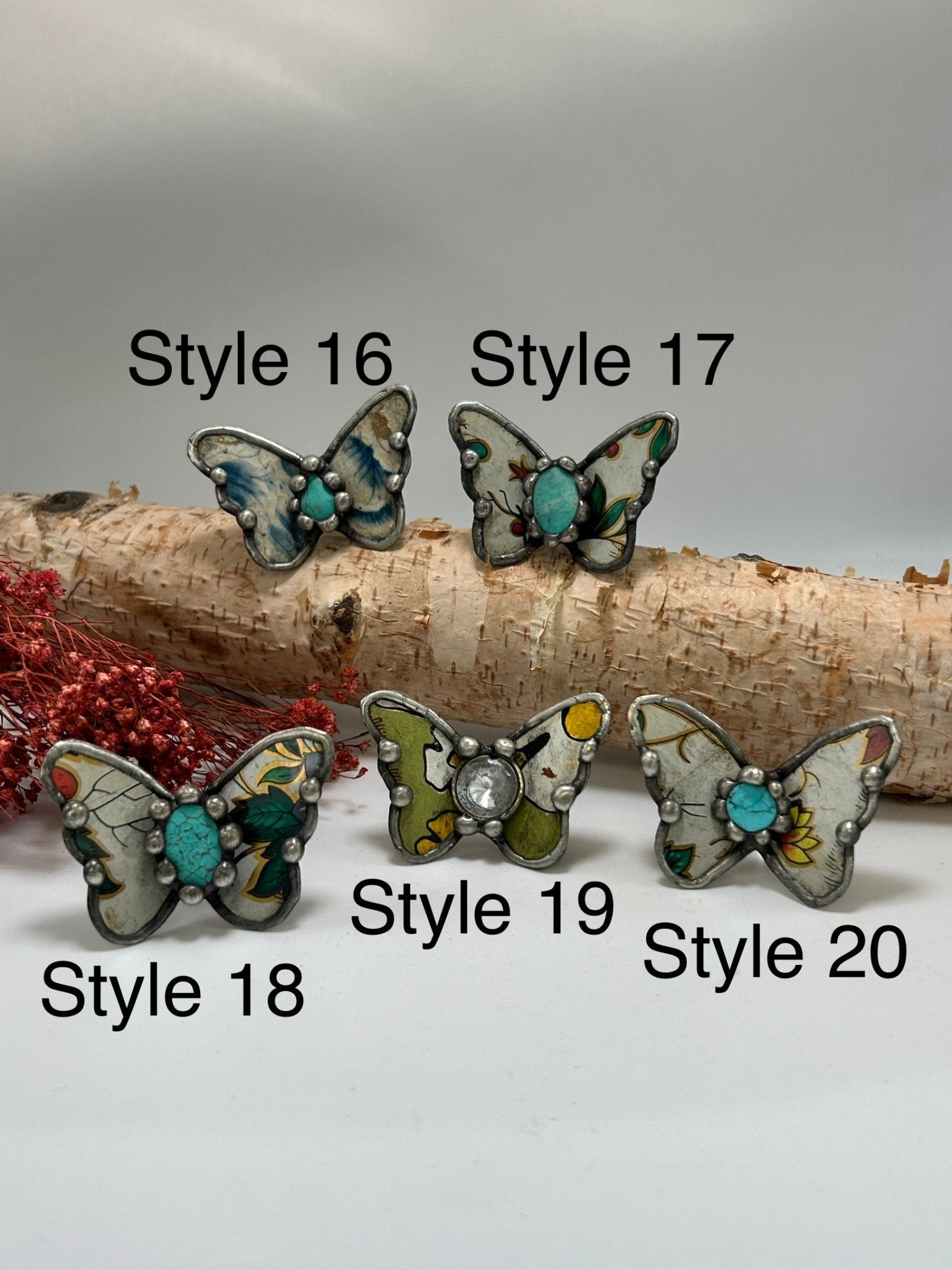 Pretty Butterfly Recycled Rings - ivyandlavyboutique ivyandlavyboutique