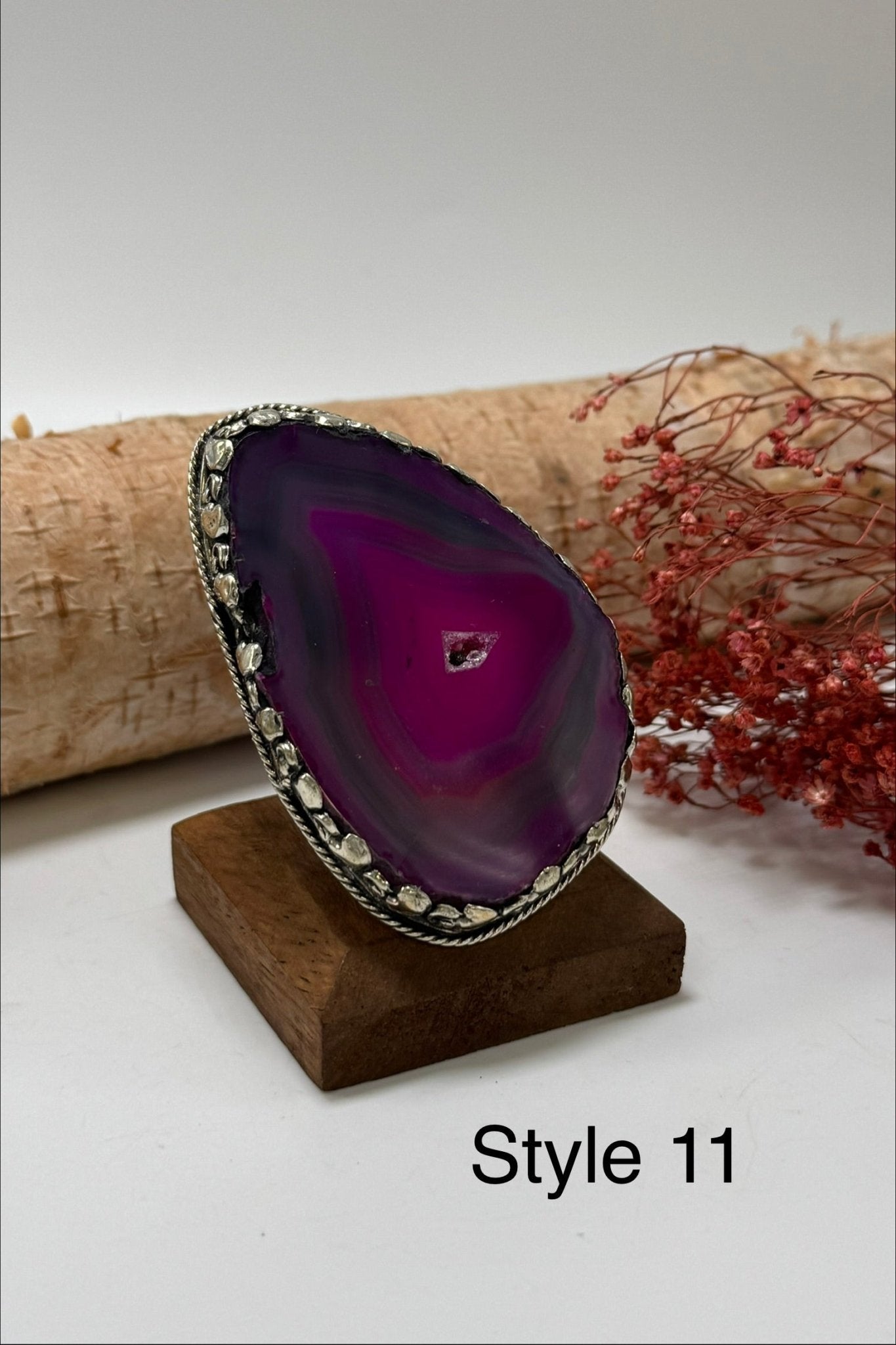 Pretty in Pink Geode Slab Ring - ivyandlavyboutique ivyandlavyboutique