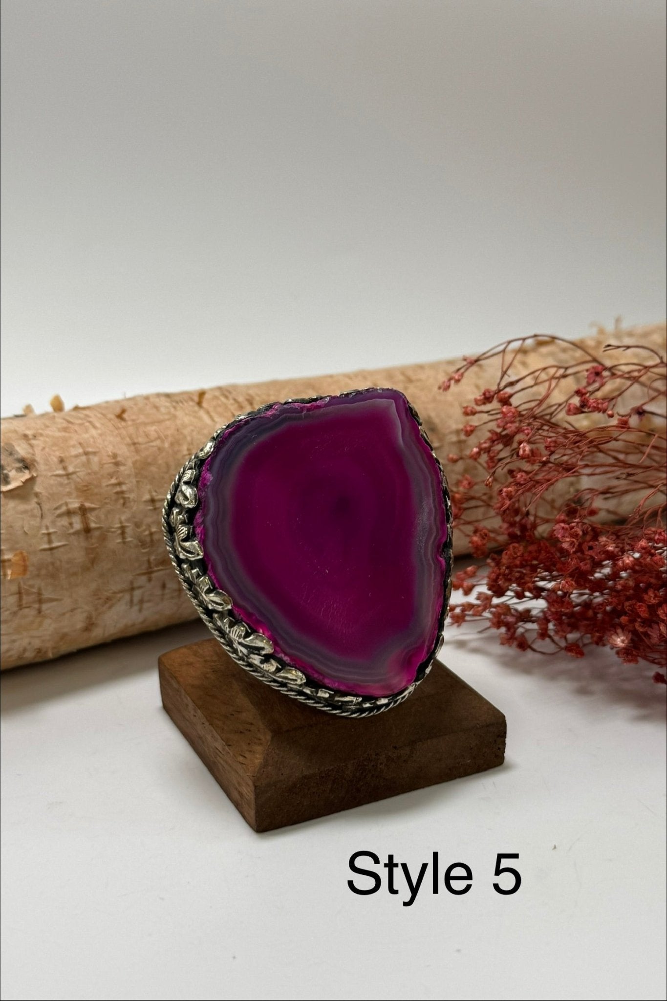 Pretty in Pink Geode Slab Ring - ivyandlavyboutique ivyandlavyboutique