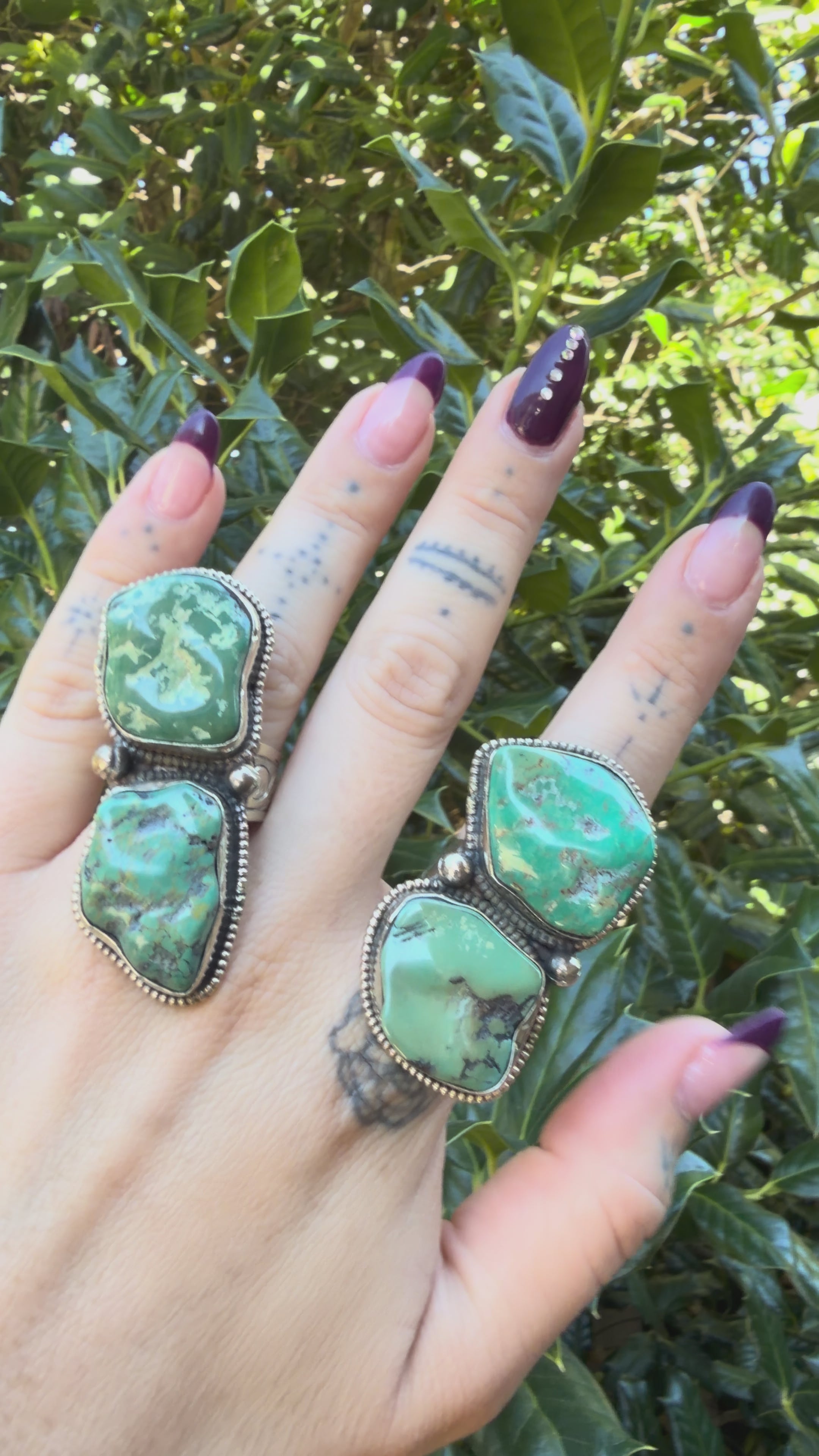 Chunky Turquoise Nugget Ring - 10 & 11