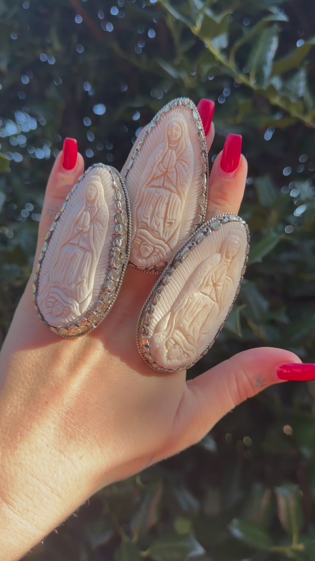 The Lady Carved Statement Ring ( Lady of Guadalupe )