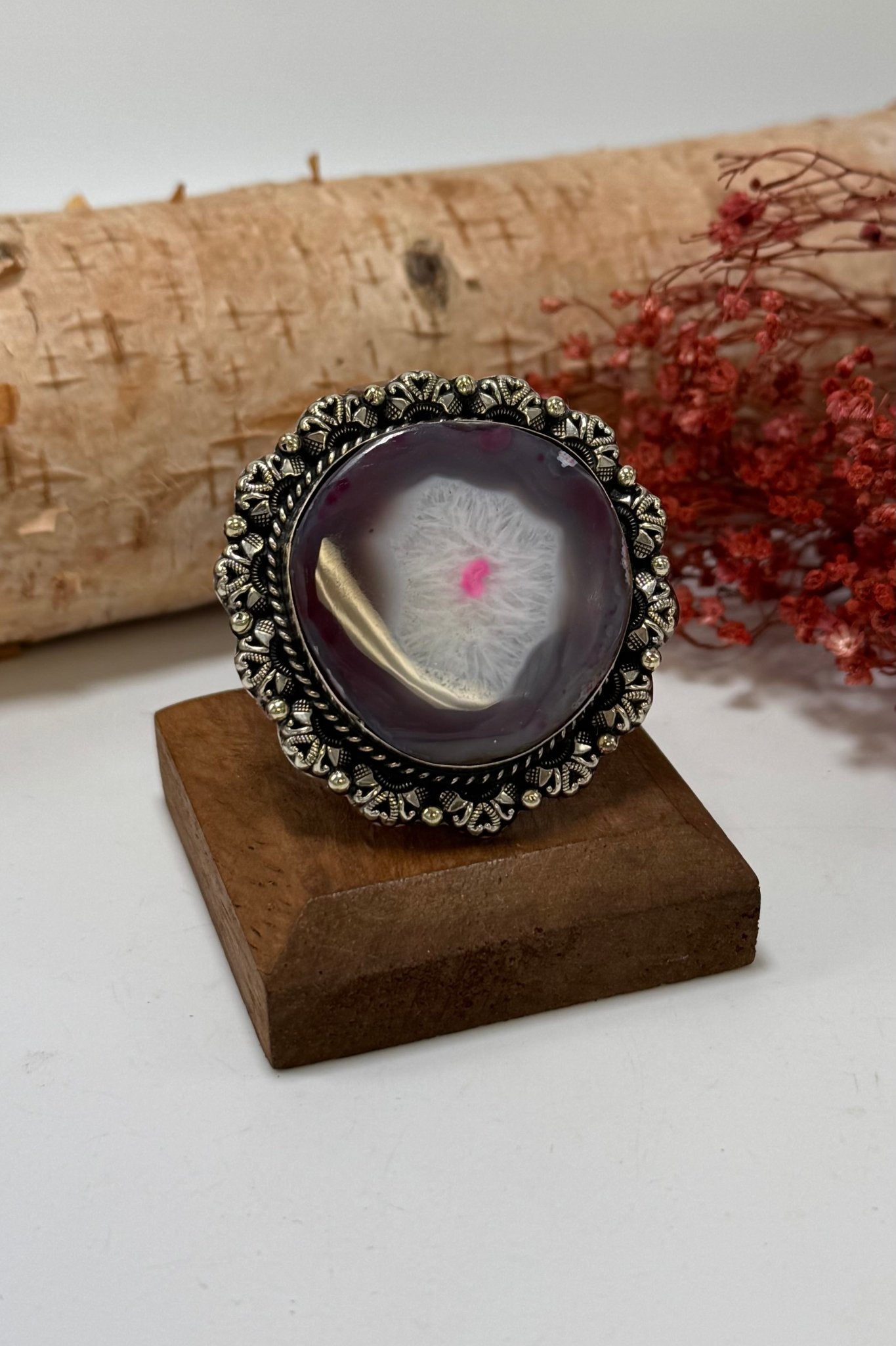 Purple Gaze Gemstone ring - ivyandlavyboutique ivyandlavyboutique