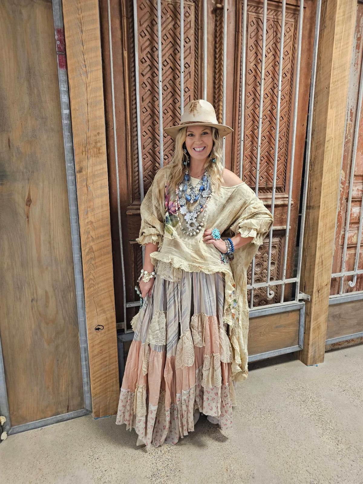 Ragged Rose Skirt - Boho Wanderlust Boutique A Rare Bird Shop