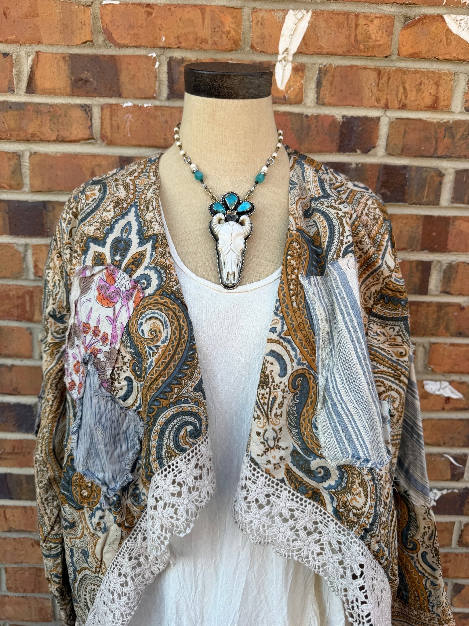 Ram Blue Statement Necklace - ivyandlavyboutique ivyandlavyboutique