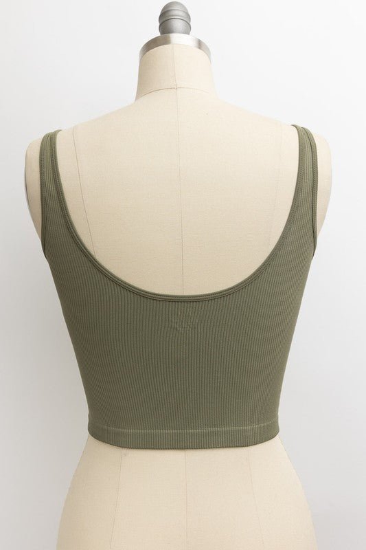 Rebecka Ribbed Underline Seams Brami Top - ivyandlavyboutique Leto Accessories