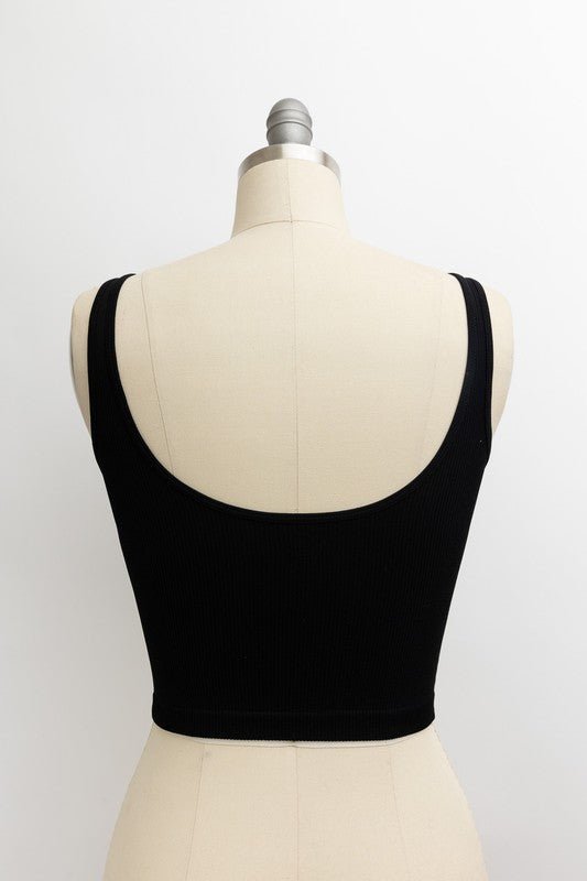 Rebecka Ribbed Underline Seams Brami Top - ivyandlavyboutique Leto Accessories