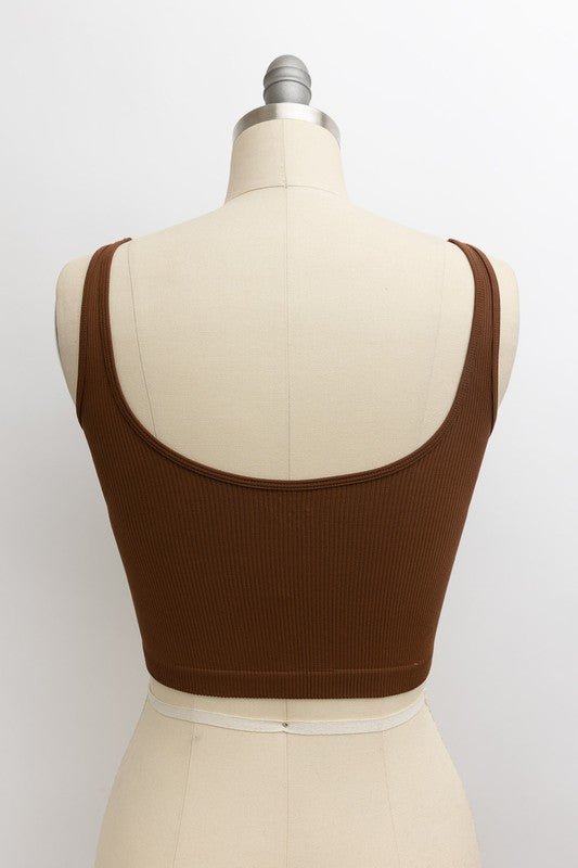 Rebecka Ribbed Underline Seams Brami Top - ivyandlavyboutique Leto Accessories