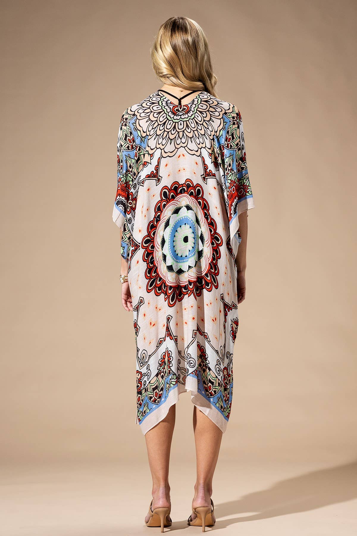 Red Mandala Kimono: RED MANDALA - ivyandlavyboutique Urbanista