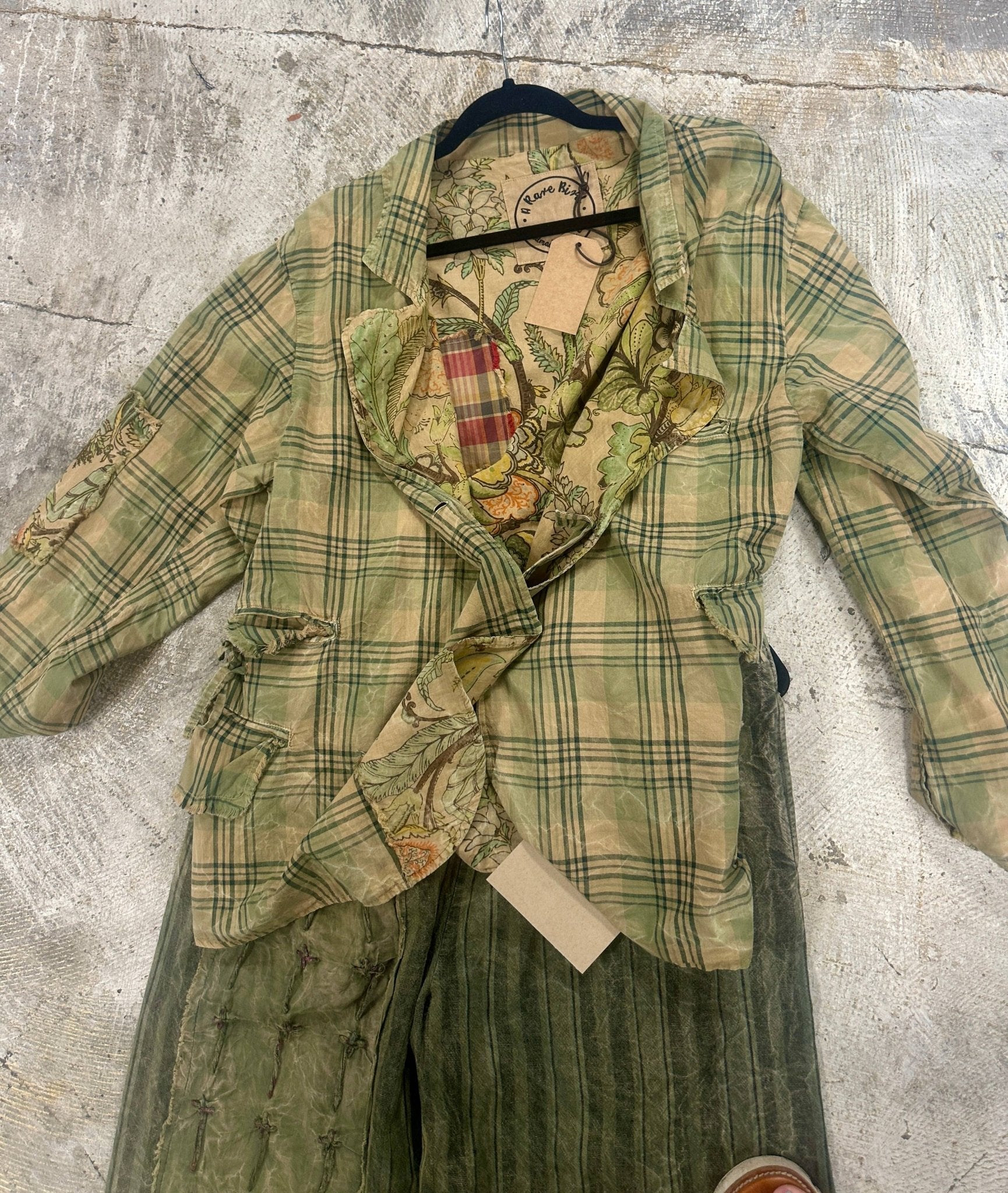 Reversable Plaid & Floral Jacket - ivyandlavyboutique A Rare Bird Shop