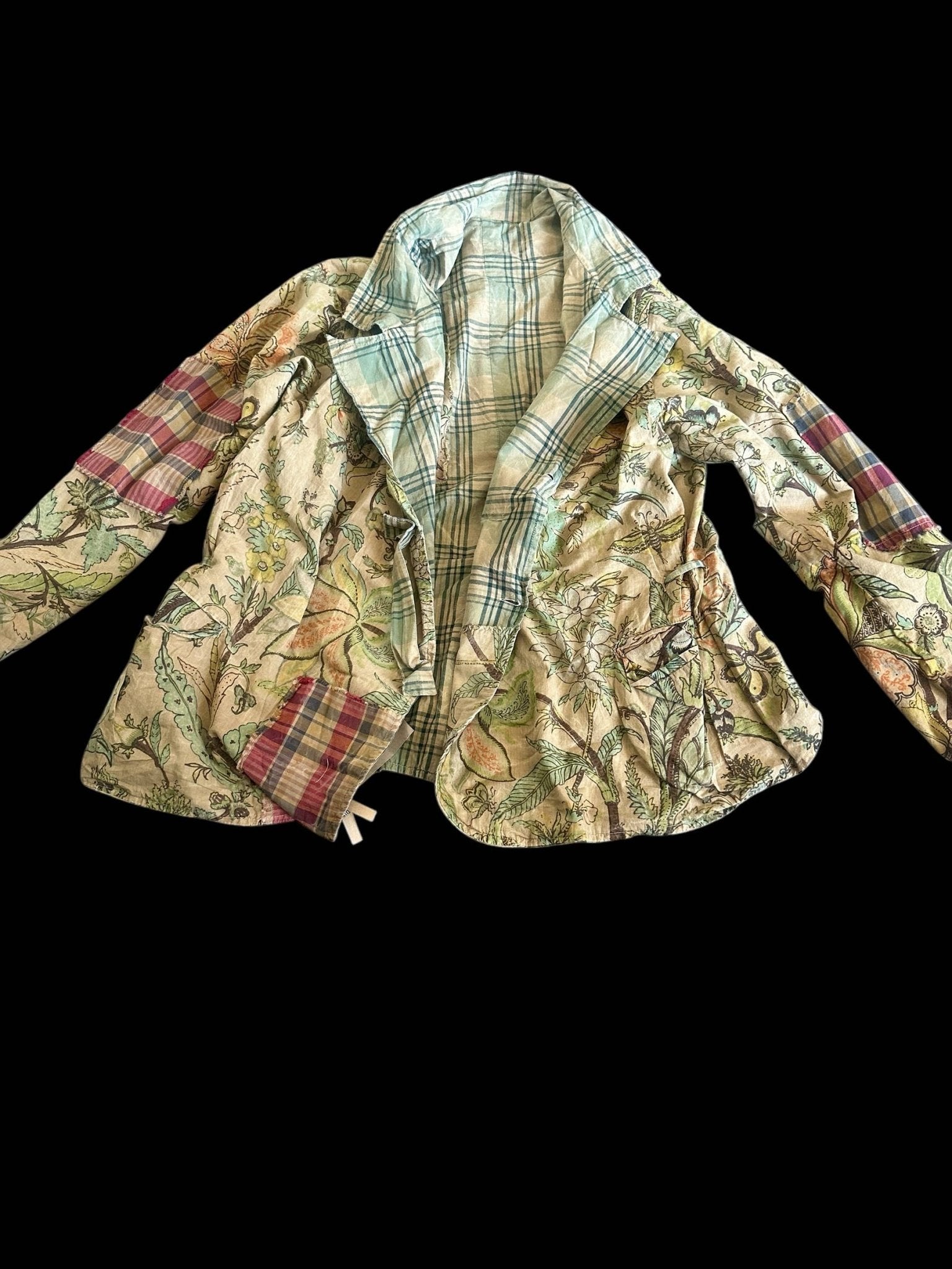 Reversable Plaid & Floral Jacket - ivyandlavyboutique A Rare Bird Shop