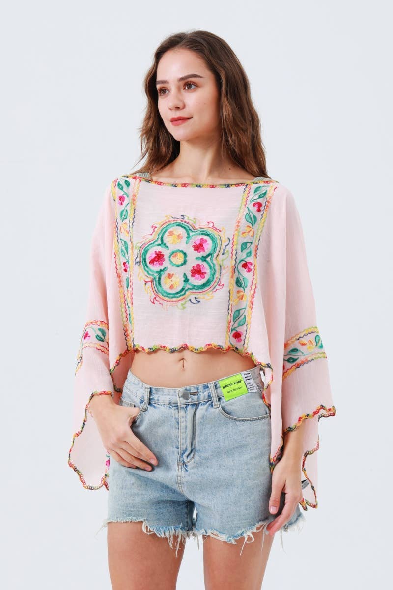 Reversible Floral Cropped Kimono Top - ivyandlavyboutique Leto Accessories
