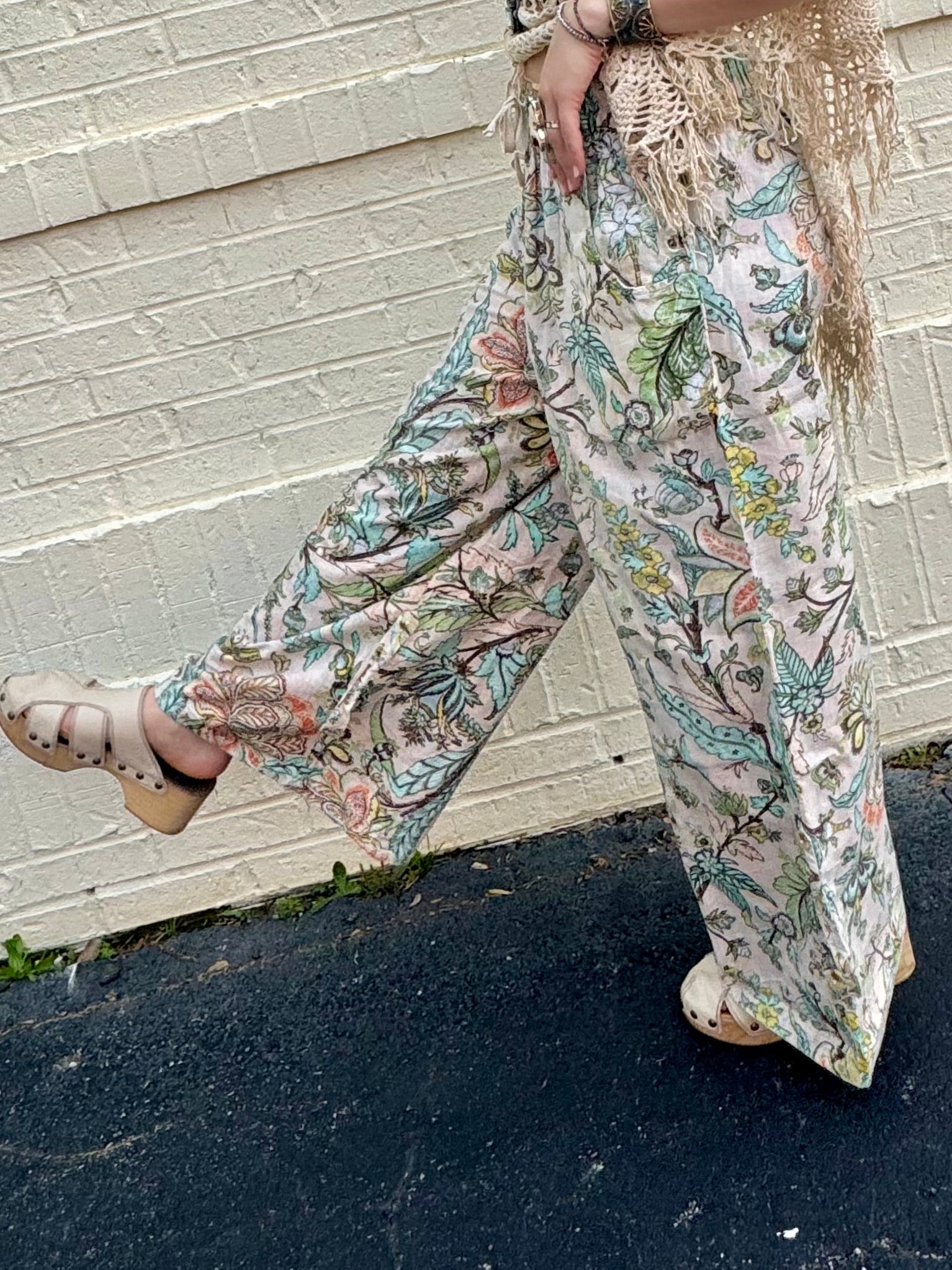 Reversible Plaid & Floral Roomy Boho Pant - ivyandlavyboutique A Rare Bird Shop