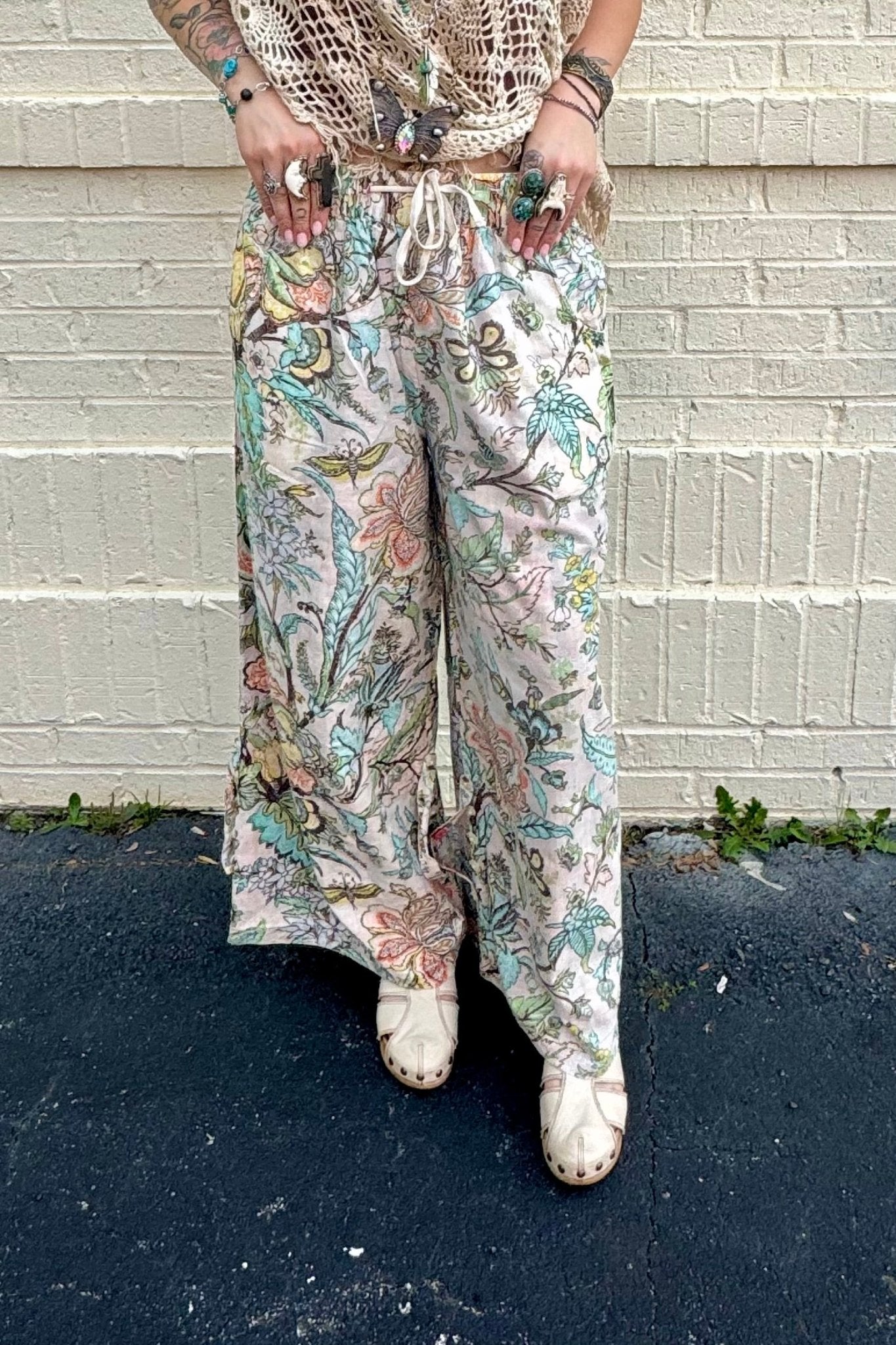 Reversible Plaid & Floral Roomy Boho Pant - ivyandlavyboutique A Rare Bird Shop