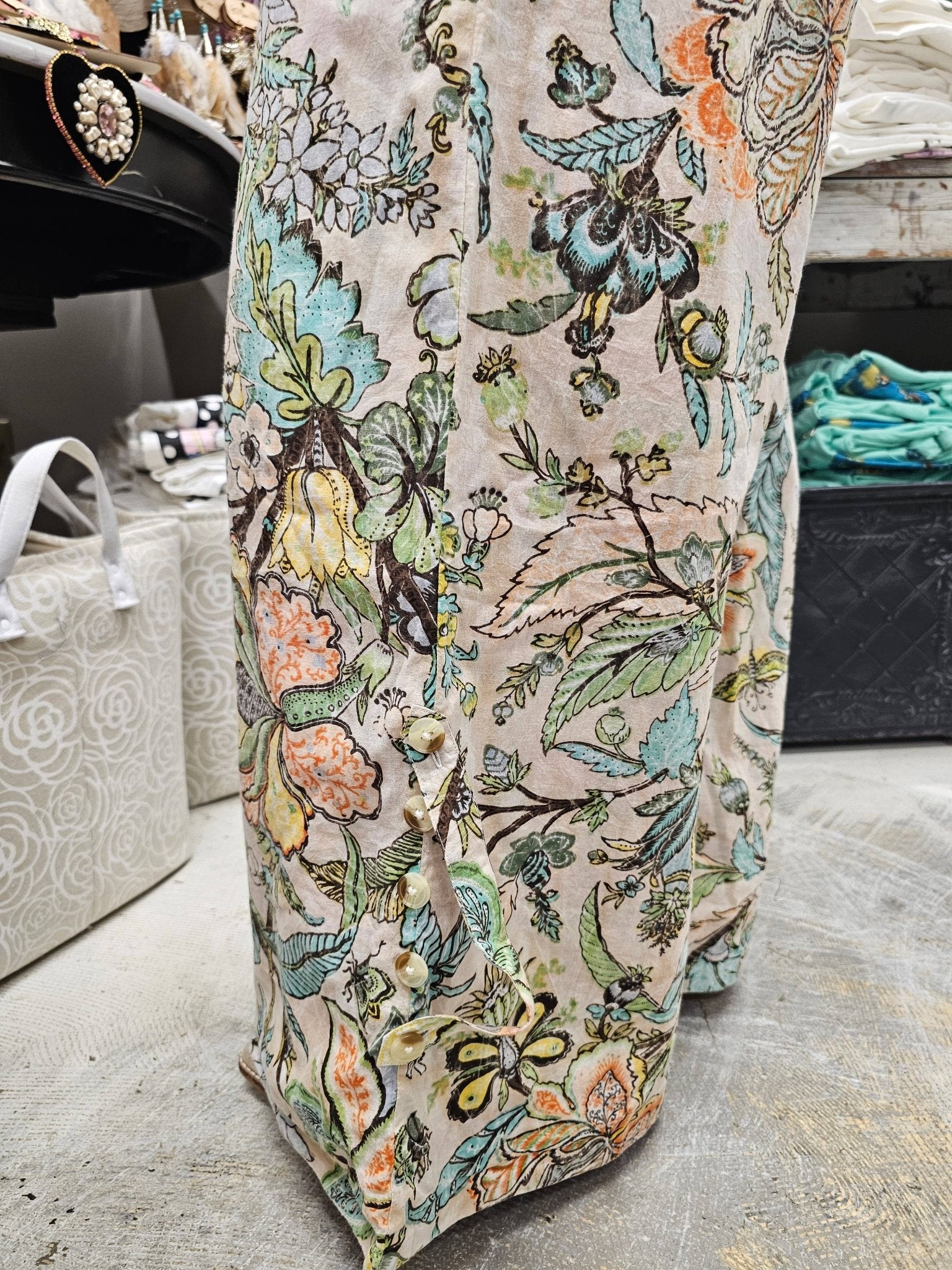 Reversible Plaid & Floral Roomy Boho Pant - ivyandlavyboutique A Rare Bird Shop