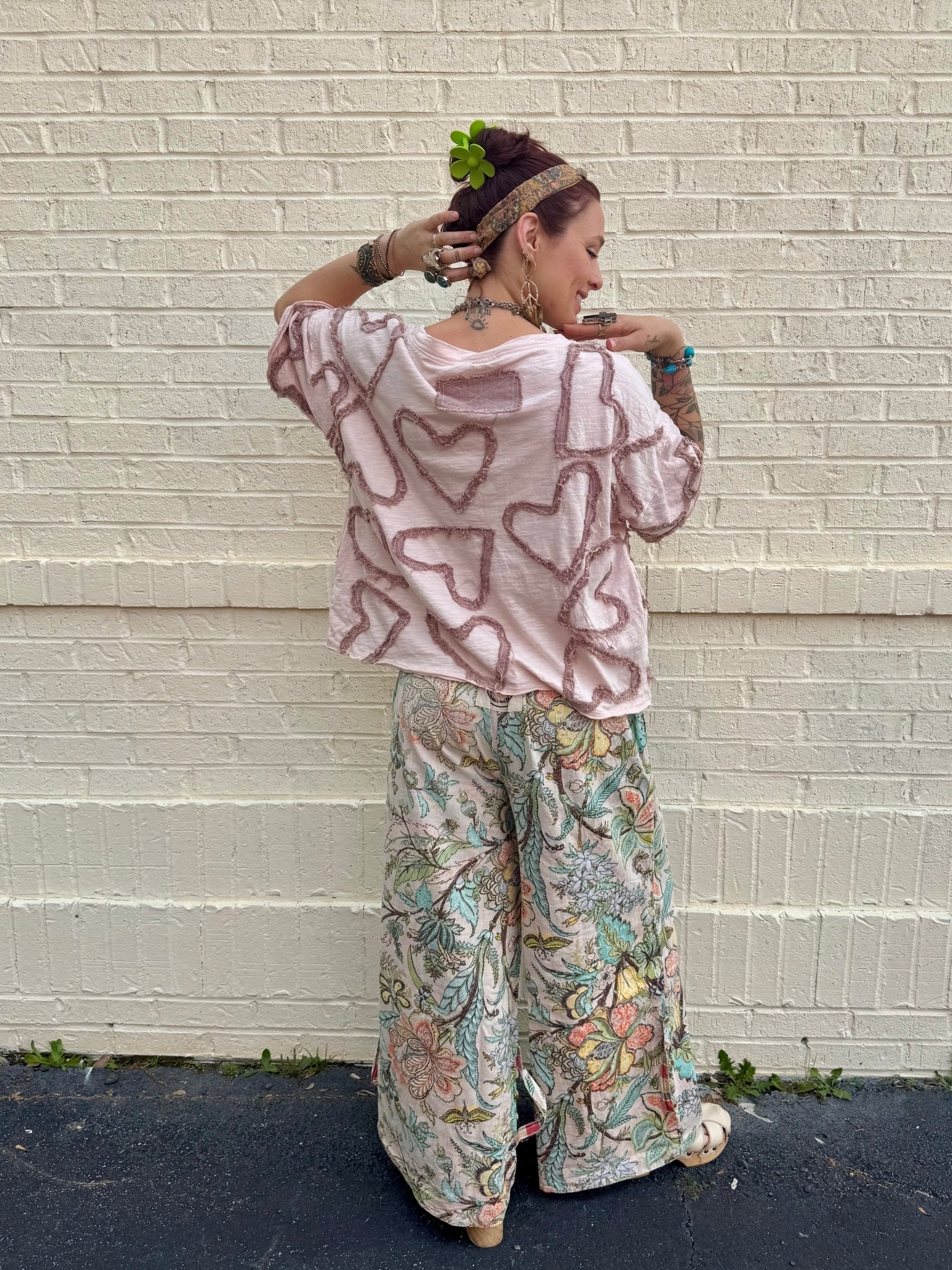 Reversible Plaid & Floral Roomy Boho Pant - ivyandlavyboutique A Rare Bird Shop