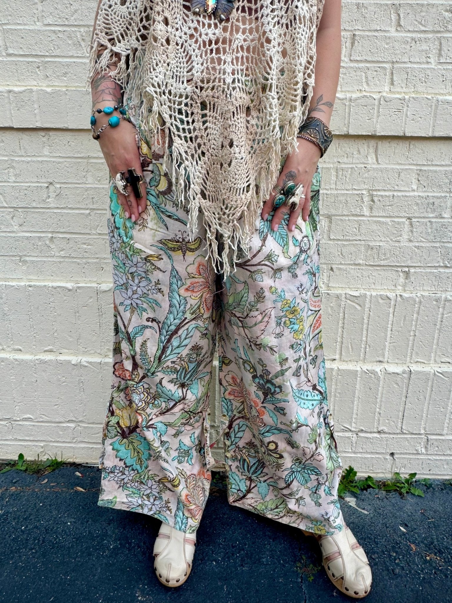 Reversible Plaid & Floral Roomy Boho Pant - ivyandlavyboutique A Rare Bird Shop