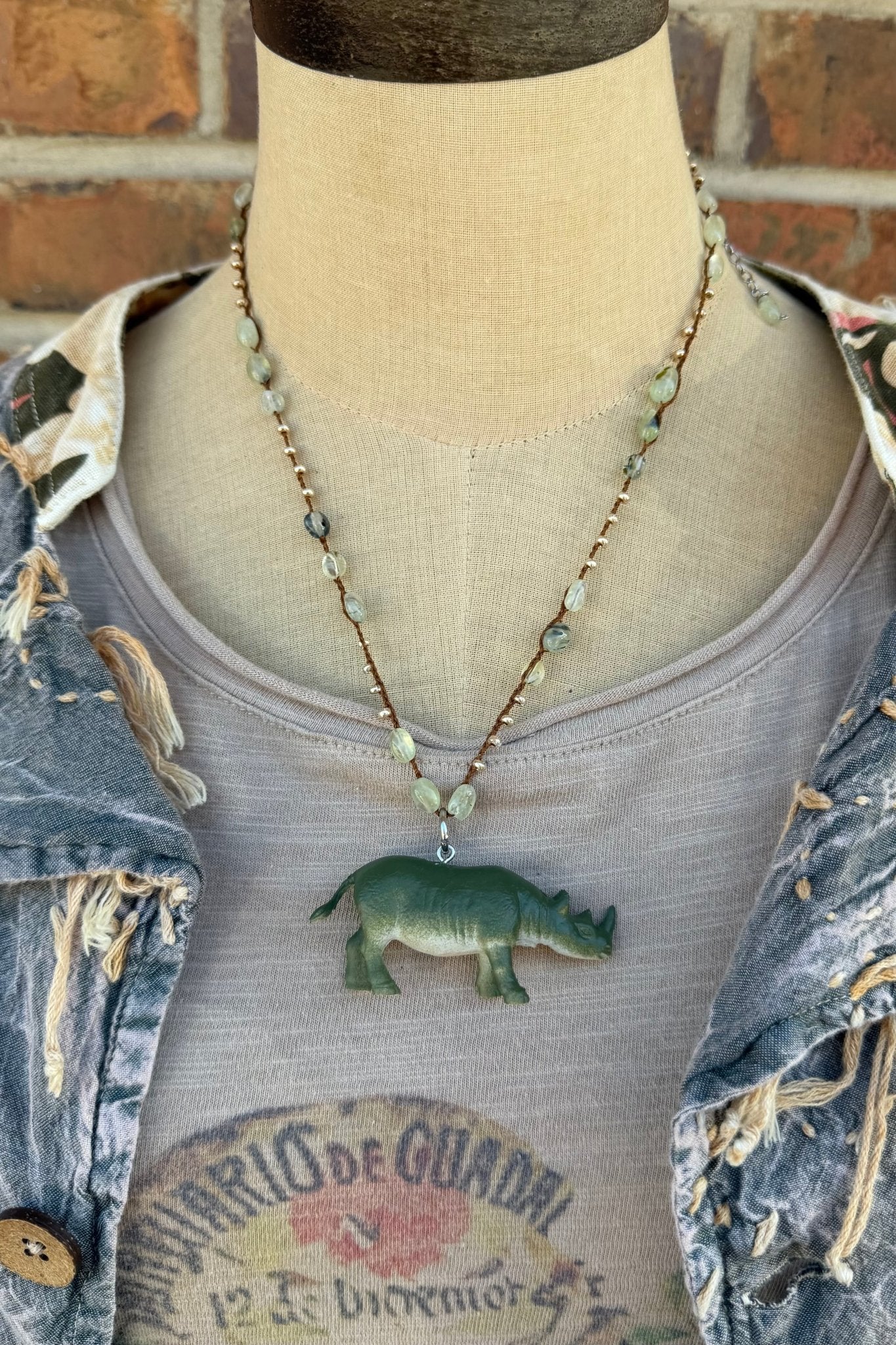 Rhino Inner Child Animal Necklace - ivyandlavyboutique ivyandlavyboutique