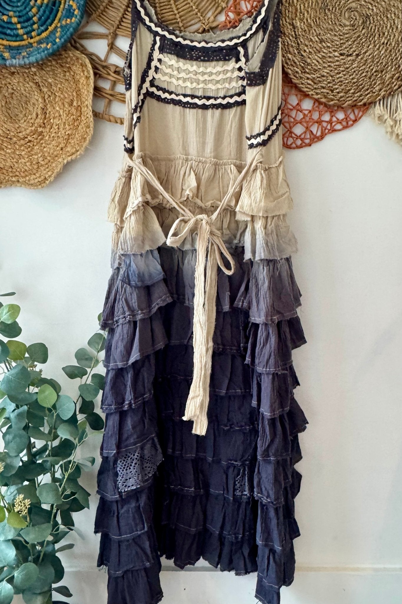 Ricrac Layered Ruffle Bohemia Dress - ivyandlavyboutique A Rare Bird Shop