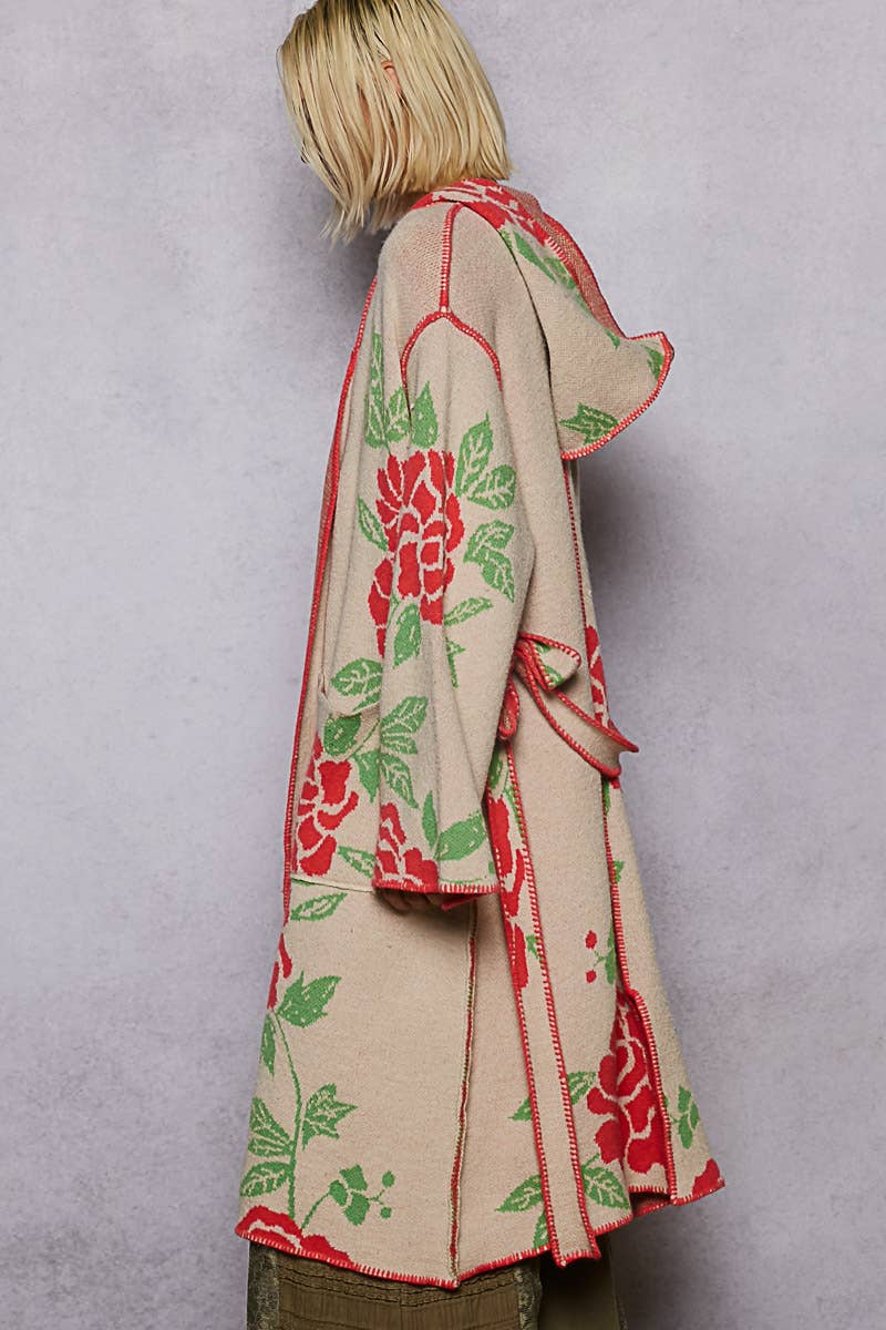 Rose Garden Maxi Cardigan Kimono - ivyandlavyboutique Pol Clothing
