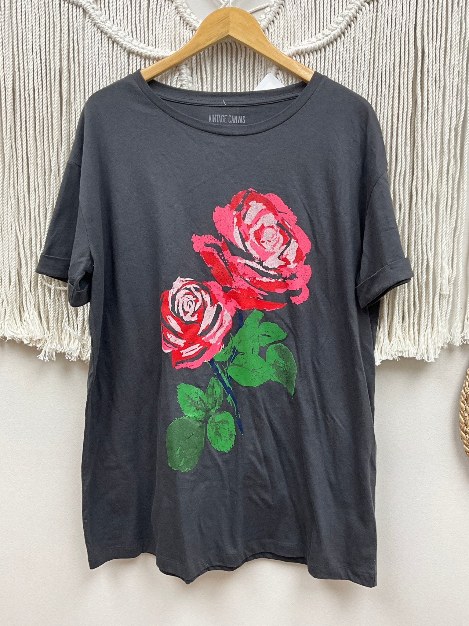 Rose Graphic Oversized Tee SALE - ivyandlavyboutique ivyandlavyboutique