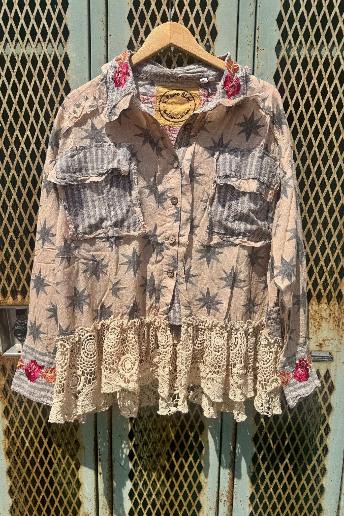 Roses Are Red Shirt/Jacket - ivyandlavyboutique A Rare Bird Shop