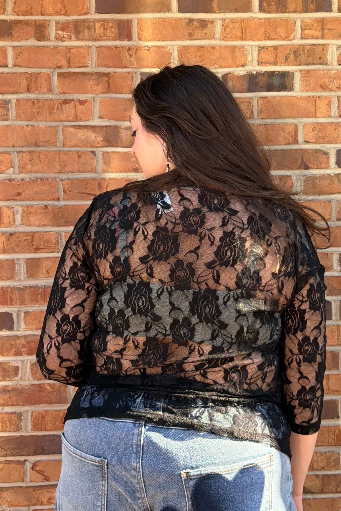 Roses w/Heart & Angel Wing Appliqué in Black - ivyandlavyboutique LeParisPetit by I Love Linen