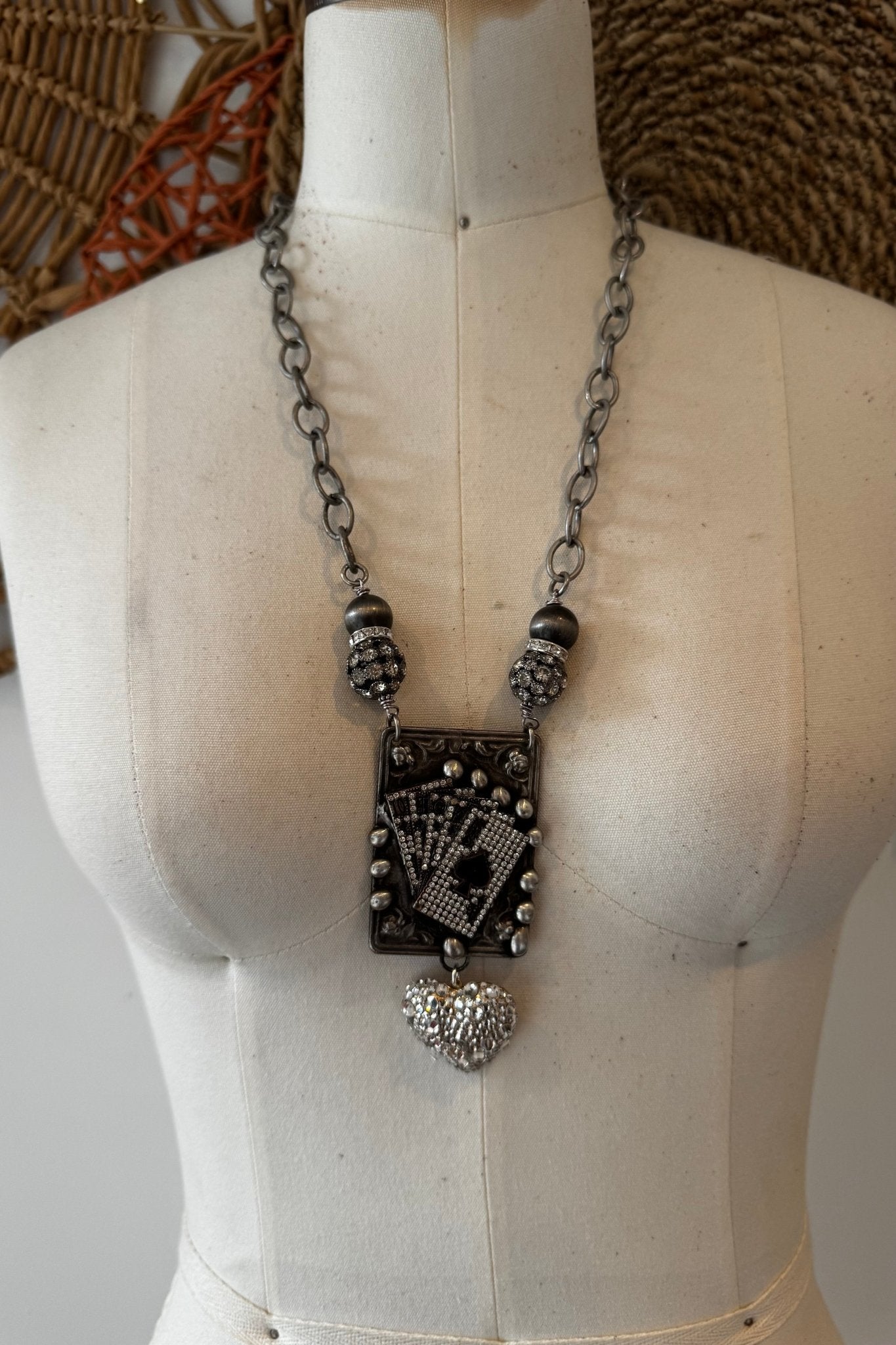 Royal Flush BLING BLING Necklace - ivyandlavyboutique Art by Amy