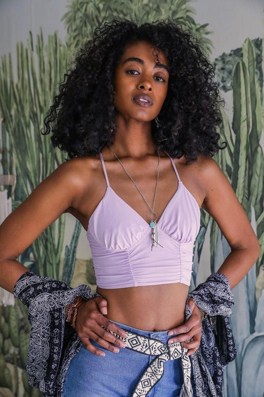 Ruched Bralette - ivyandlavyboutique Leto Accessories