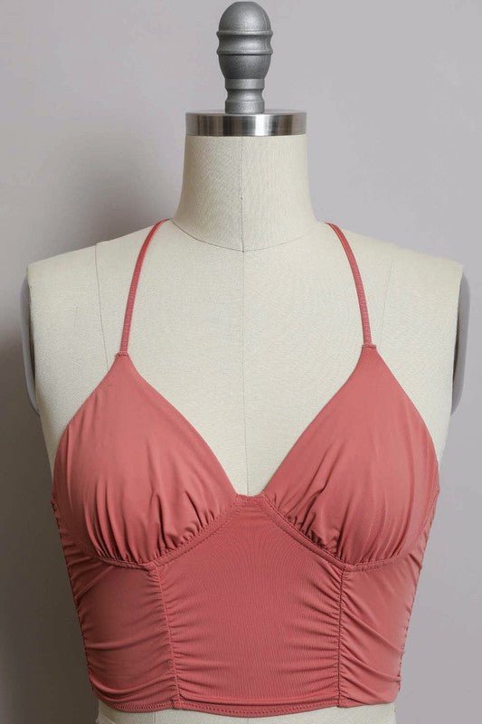 Ruched Bralette - ivyandlavyboutique Leto Accessories