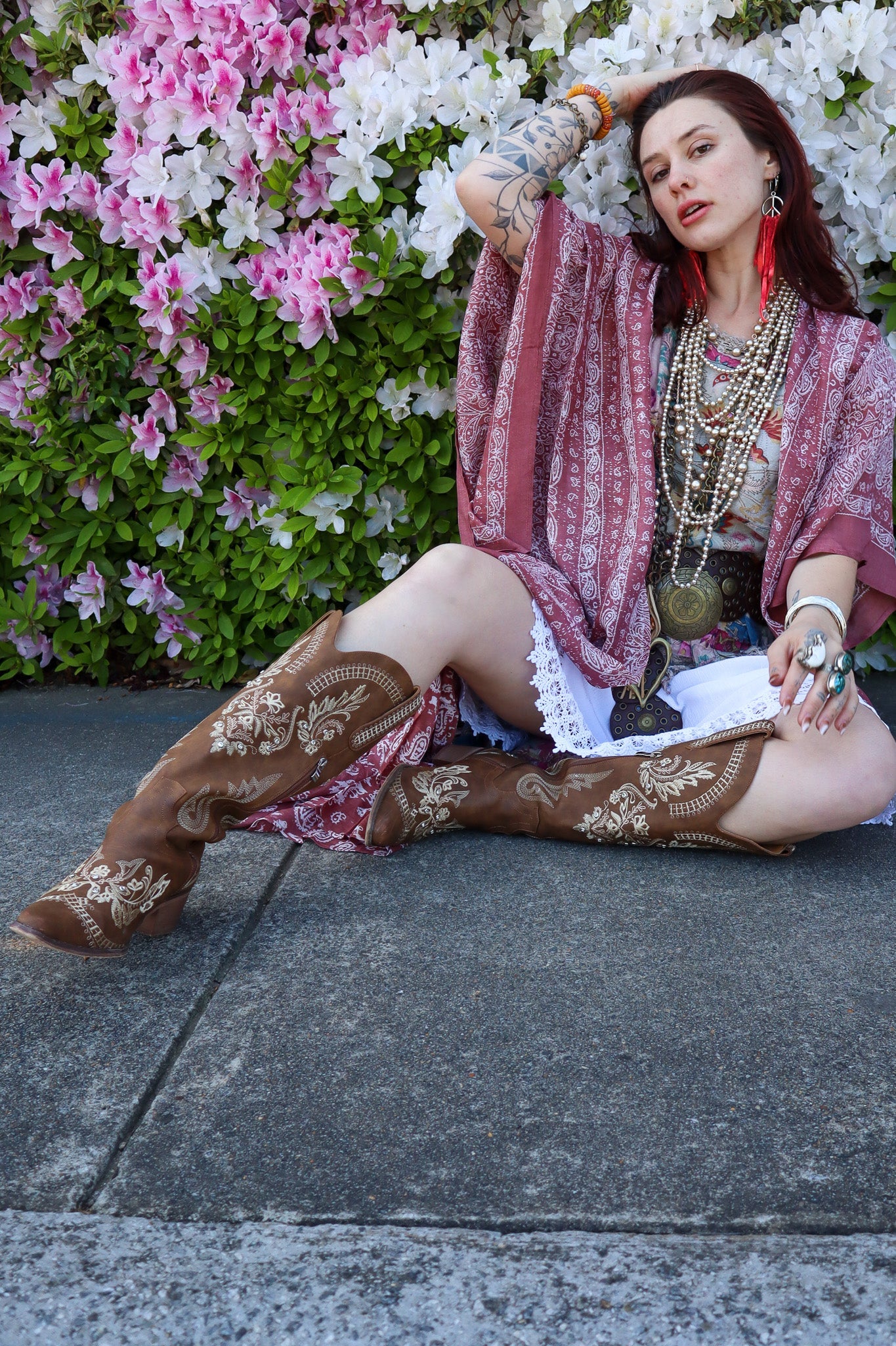 Ruffle Up High - Lo Top in Floral Combo - ivyandlavyboutique Jaded Gypsy