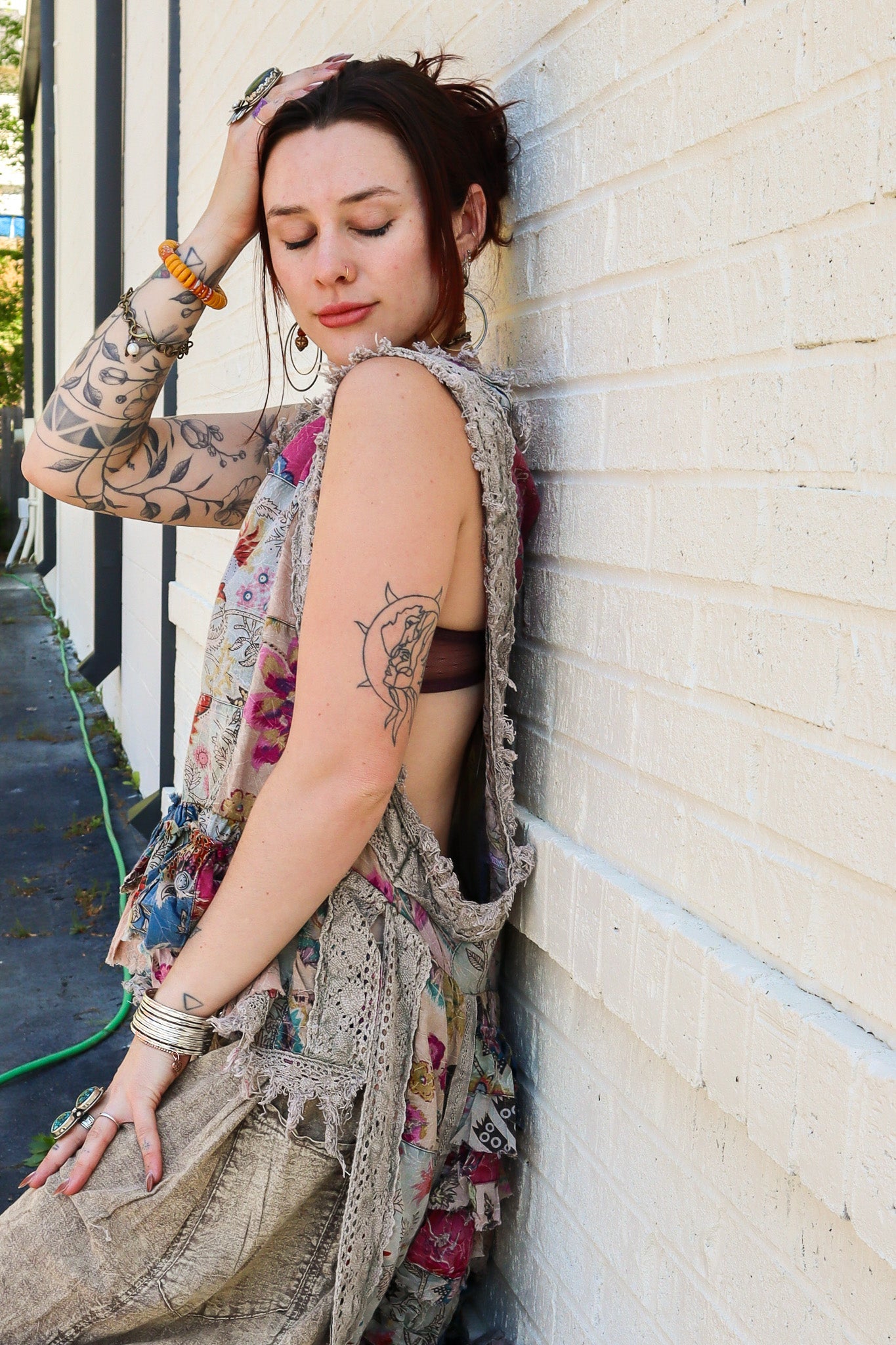 Ruffle Up High - Lo Top in Floral Combo - ivyandlavyboutique Jaded Gypsy