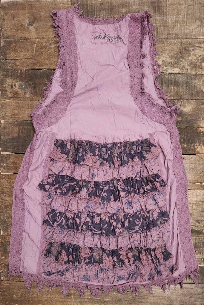 Ruffle Up High - Lo Top in Purple - ivyandlavyboutique Jaded Gypsy