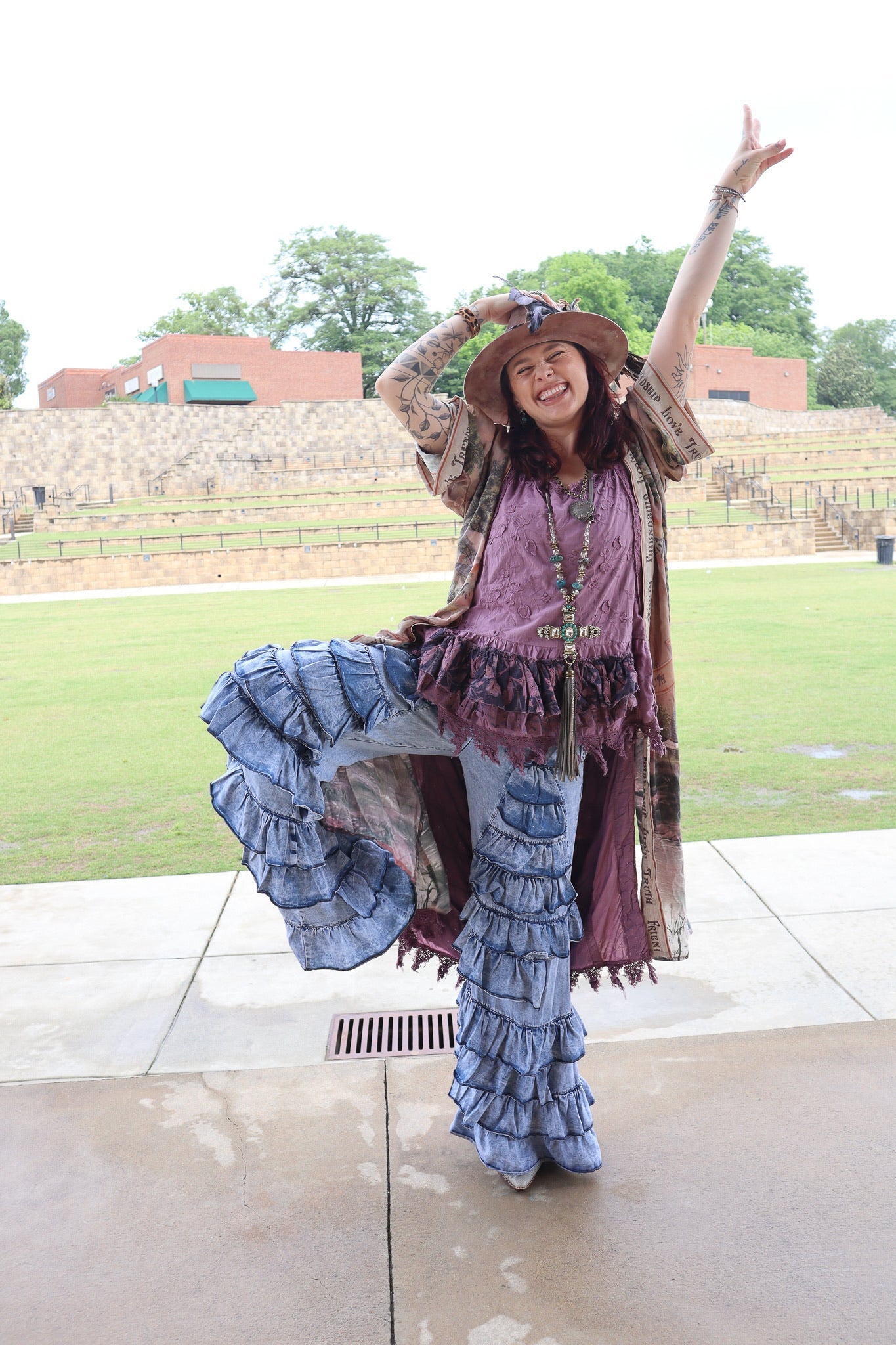 Ruffle Up High - Lo Top in Purple - ivyandlavyboutique Jaded Gypsy