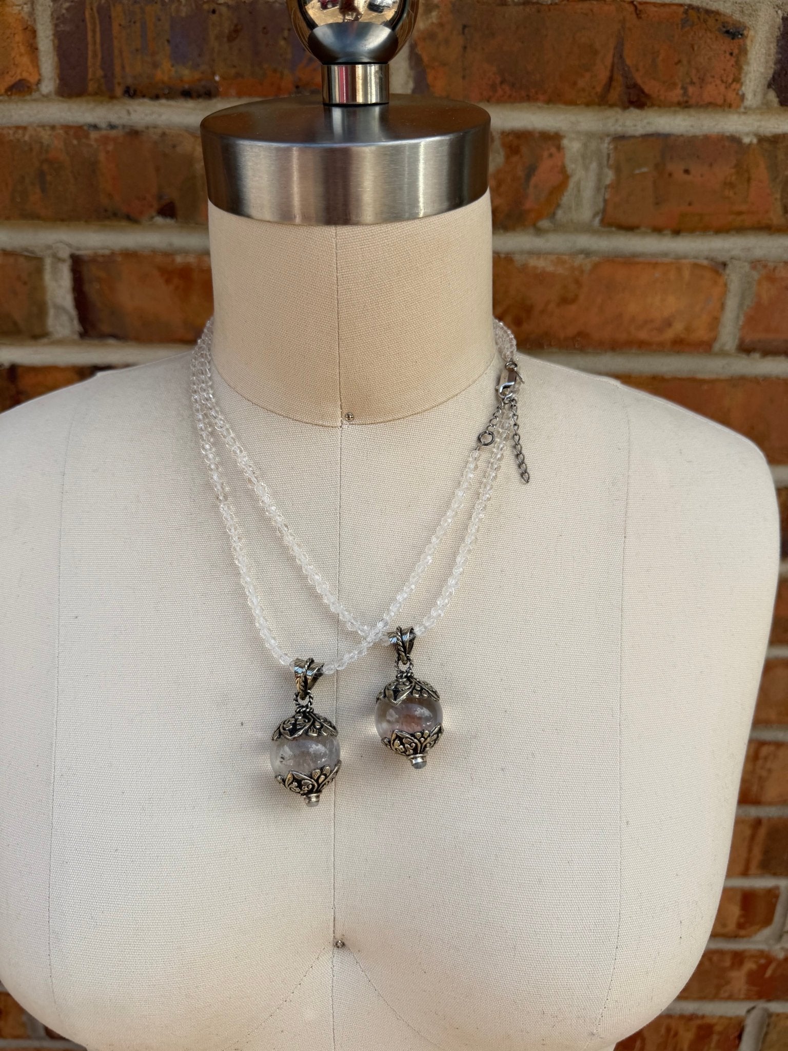 Sale - Crystal w/ Tibetan Silver Pendant - ivyandlavyboutique ivyandlavyboutique