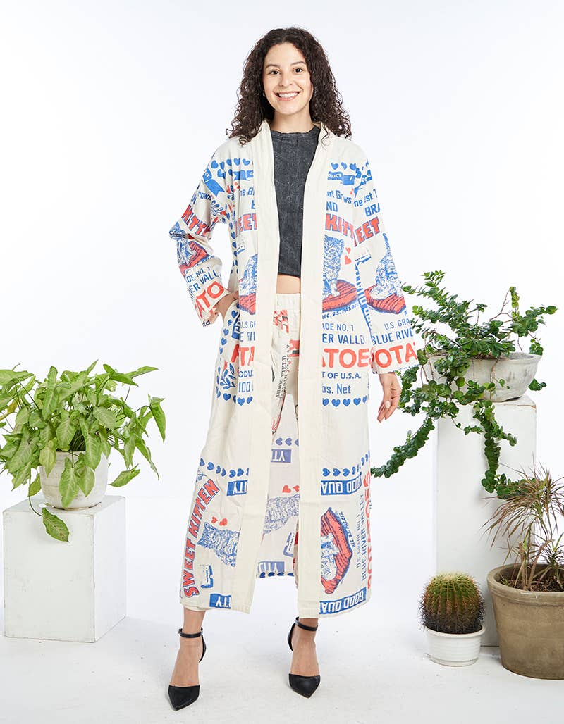 Sale - Kitty WOMENS CLOTHING - COTTON LONG CARDIGAN - ivyandlavyboutique Kathmandu Imports