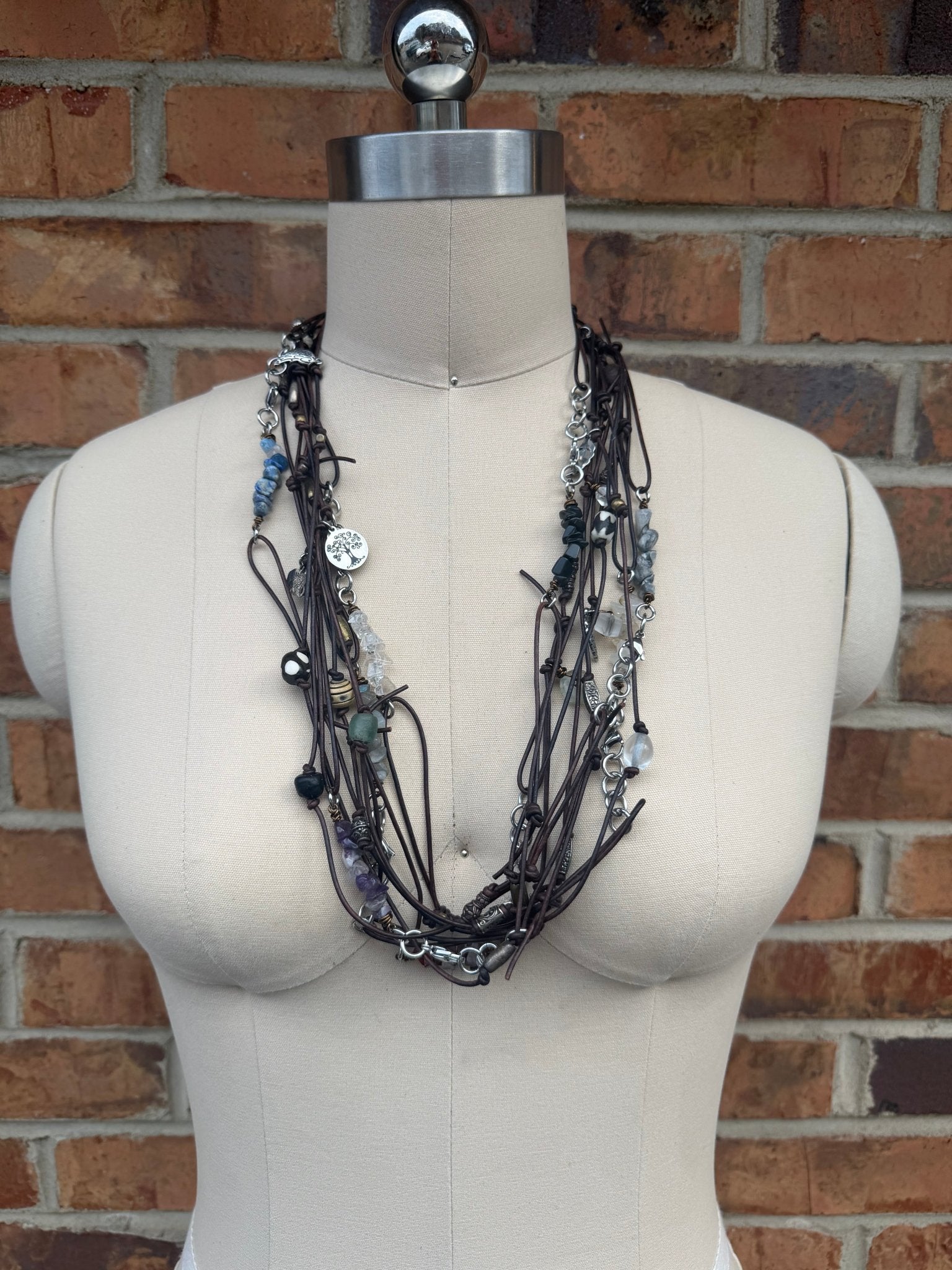 Sale Knotted Leather Wrap Bracelet/Necklace - ivyandlavyboutique ivyandlavyboutique