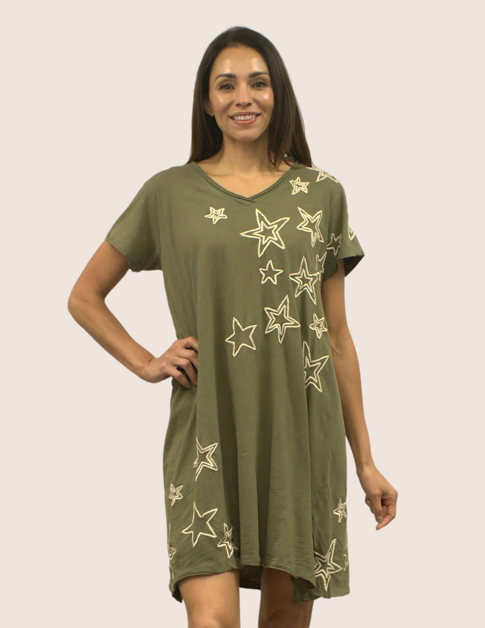 Sale - Linnea Star Daze Midi Dress - ivyandlavyboutique Caite & Kyla