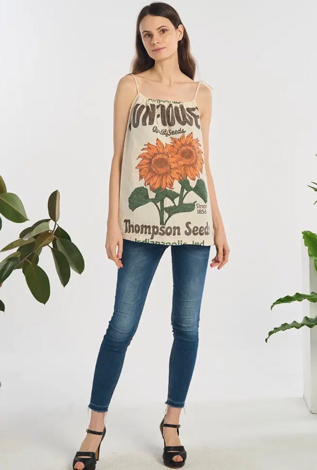 Sale - Sunflower Tank - ivyandlavyboutique Kathmandu Imports