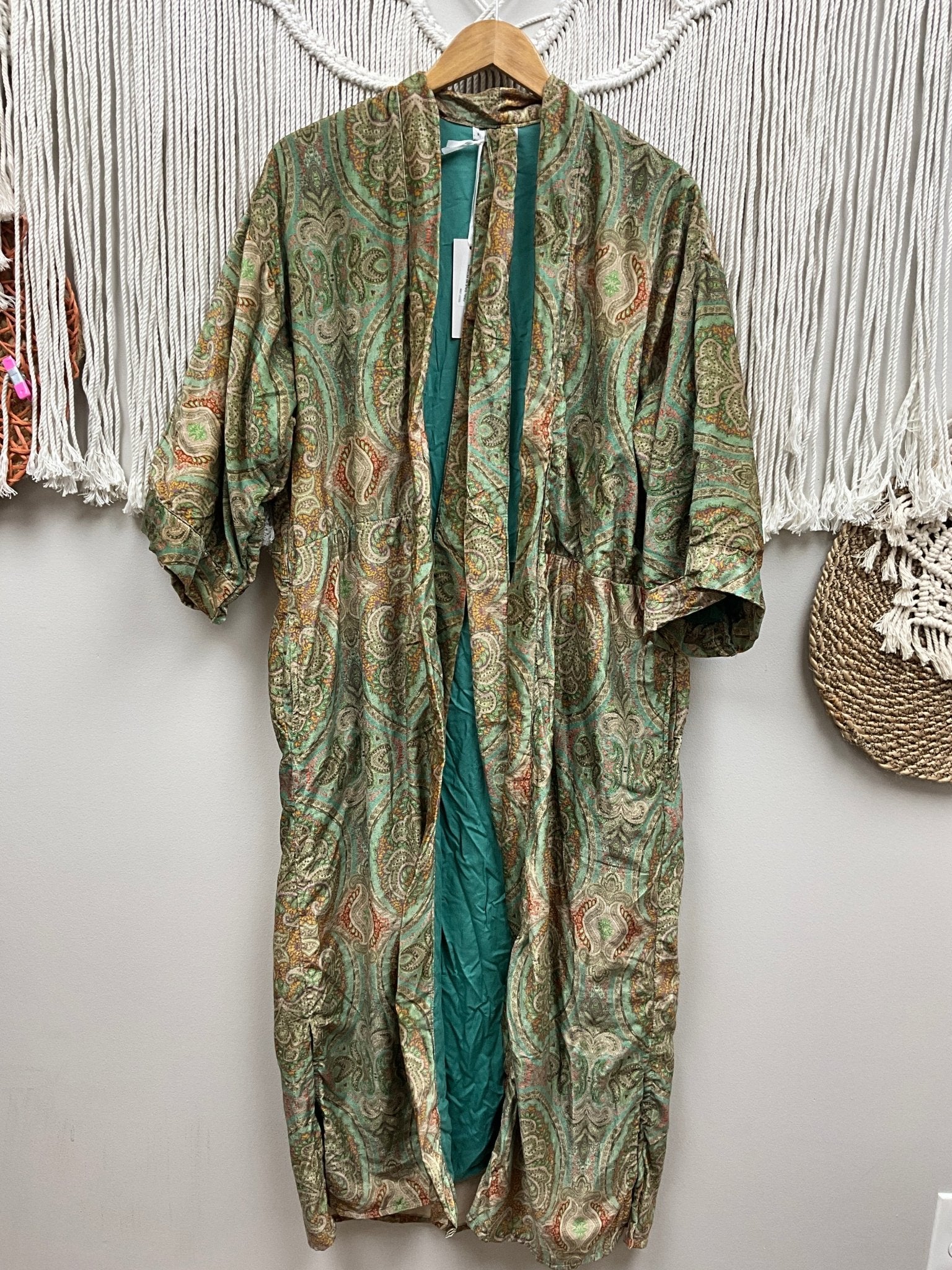 Sale - The Karma Velvet Printed Kimono w/ Tie - ivyandlavyboutique Karma Highway